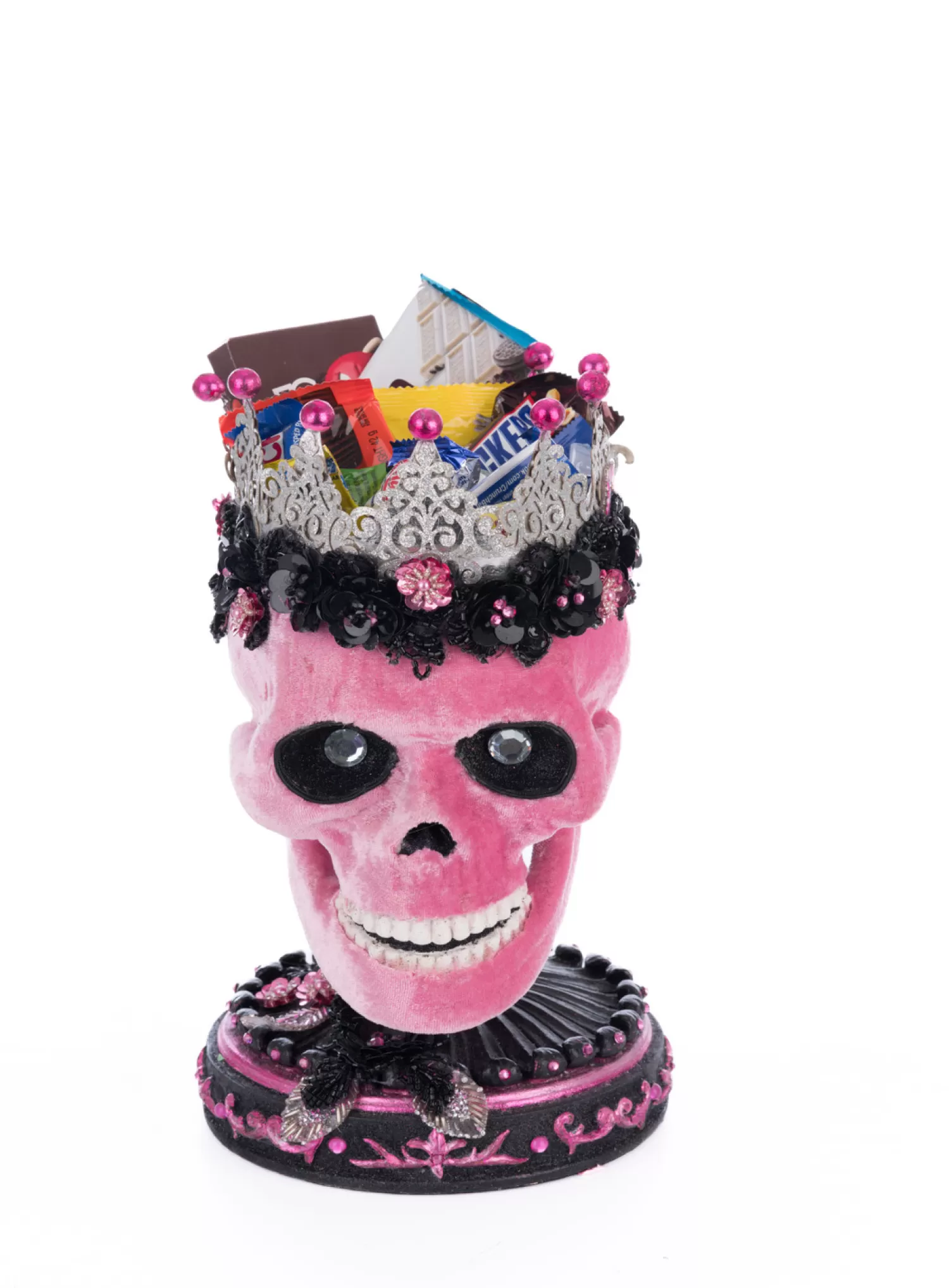 The Jolly Christmas Shop Halloween Indoor Decorations | Katherine's Collection Halloween·Pink Panic Possession | Katherine's Collection 12.5" Pink Panic Skull Trinket Box Halloween Decoration 28-428400