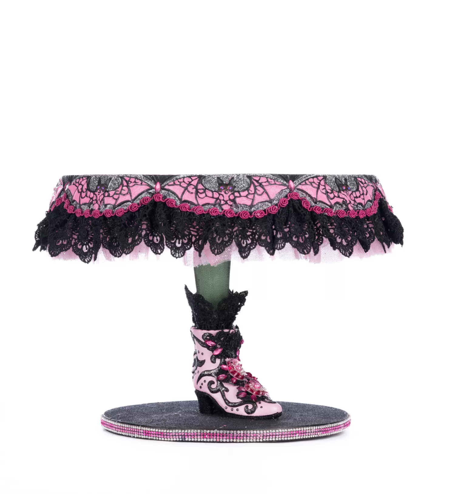 The Jolly Christmas Shop Katherine's Collection Halloween·Pink Panic Possession | Katherine's Collection 12.5" Witch Boots Halloween Cake Plate 28-428142