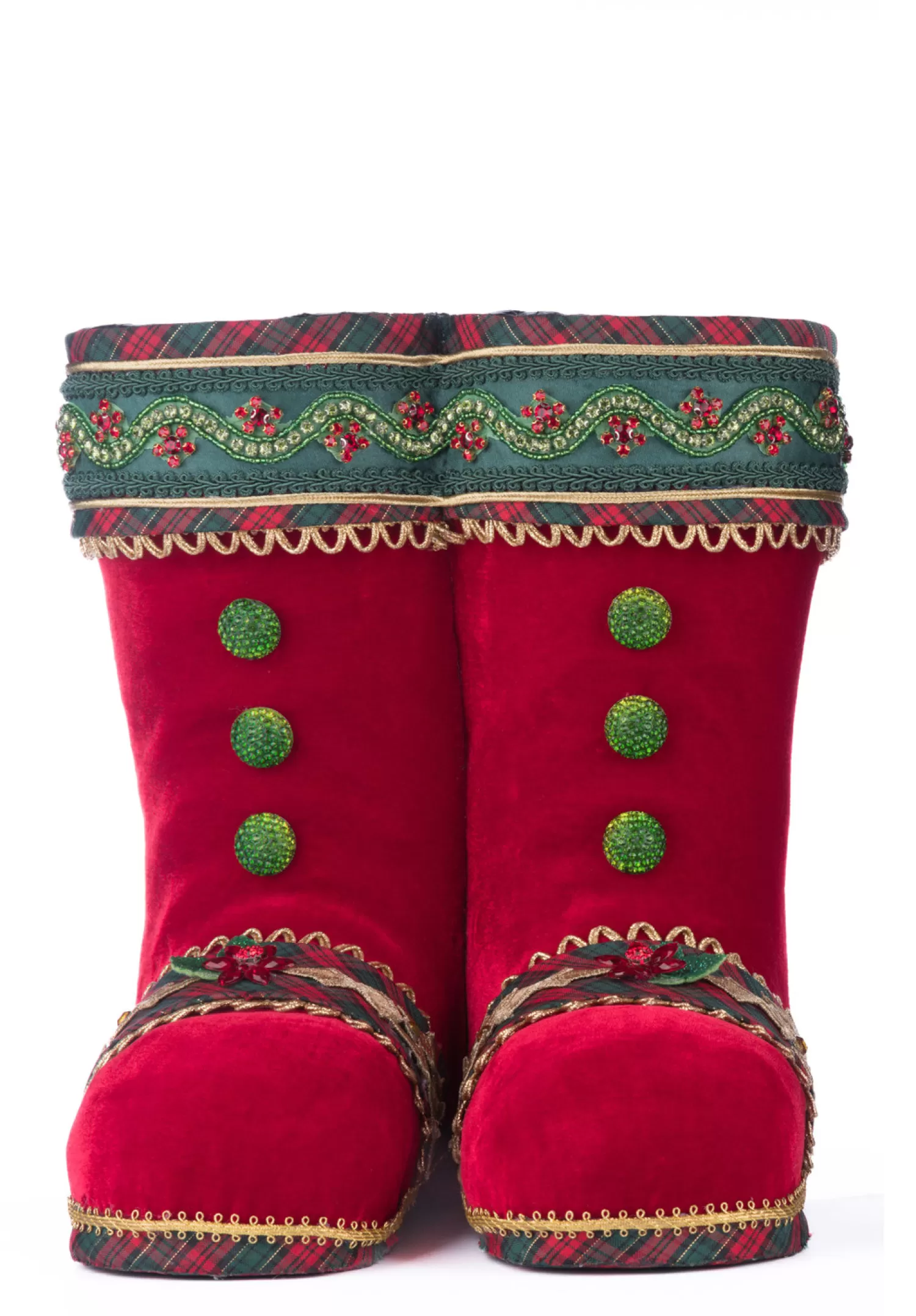 The Jolly Christmas Shop Christmas Traditions | Traditional Christmas Decorations | Katherine's Collection 12" Holiday Magic Tabletop Boots Christmas Decoration 28-428410R