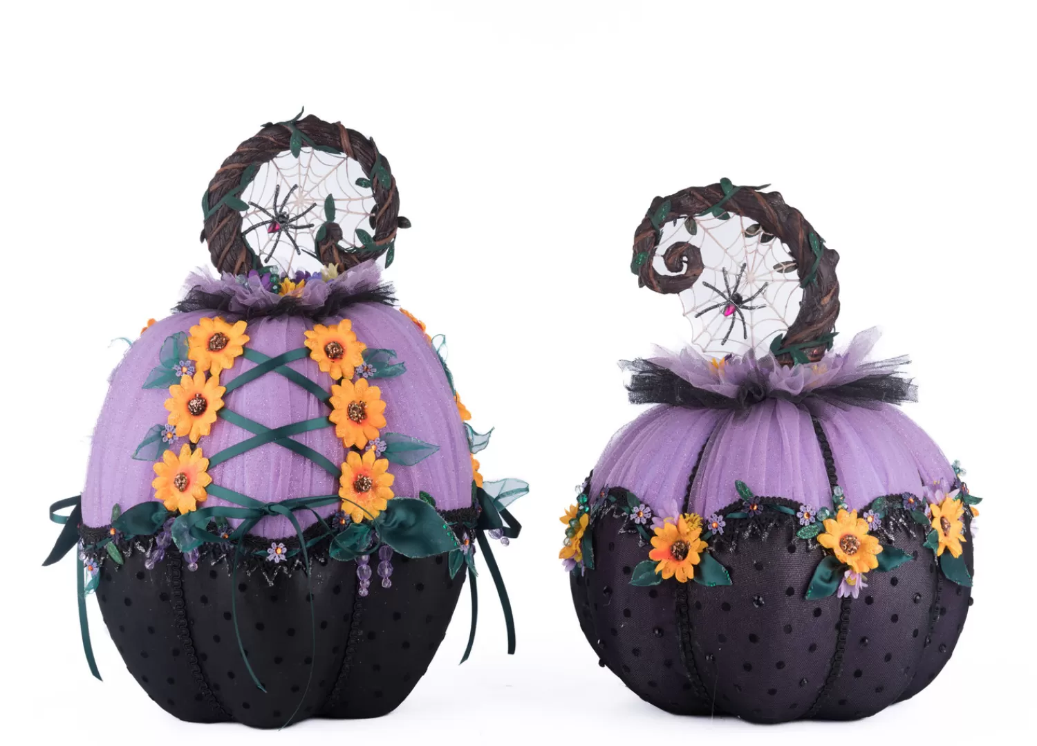 The Jolly Christmas Shop Katherine's Collection Halloween·Jacks And Cats | Katherine's Collection 13.5" Jacks And Cats Pumpkins Set Of 2 Halloween Decoration 28-428201
