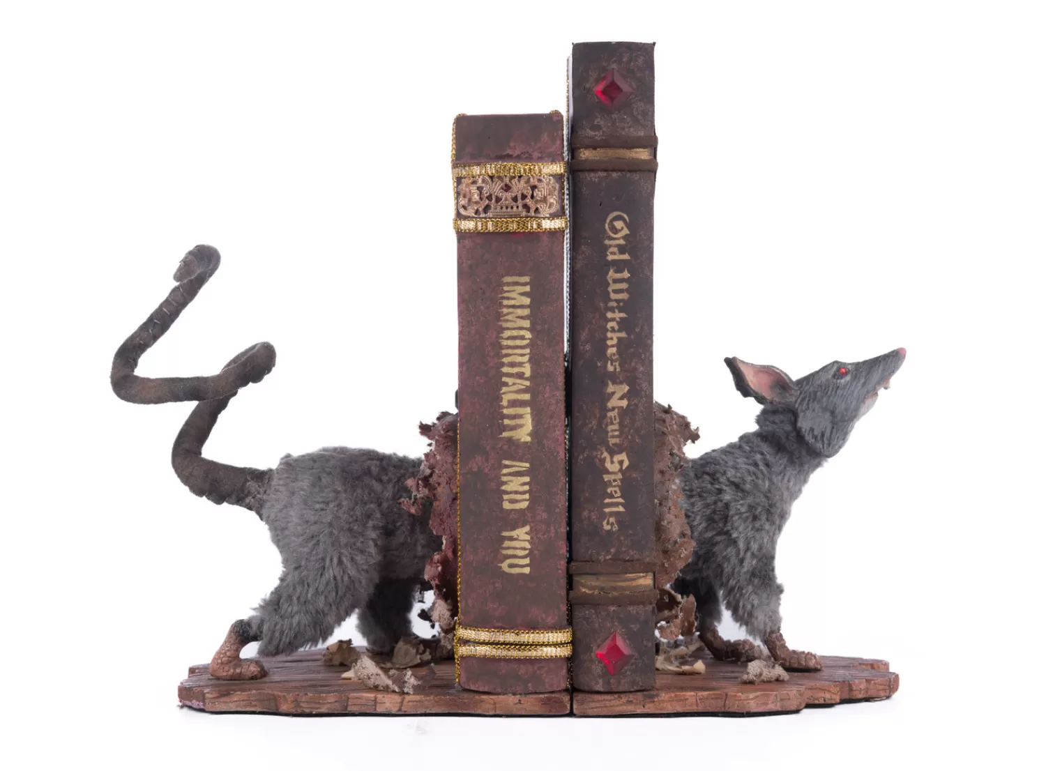 The Jolly Christmas Shop Katherine's Collection Halloween·Broomstick Acres | Katherine's Collection 13.5" Moonspell Mouse Bookends Set Halloween Decoration 28-428561