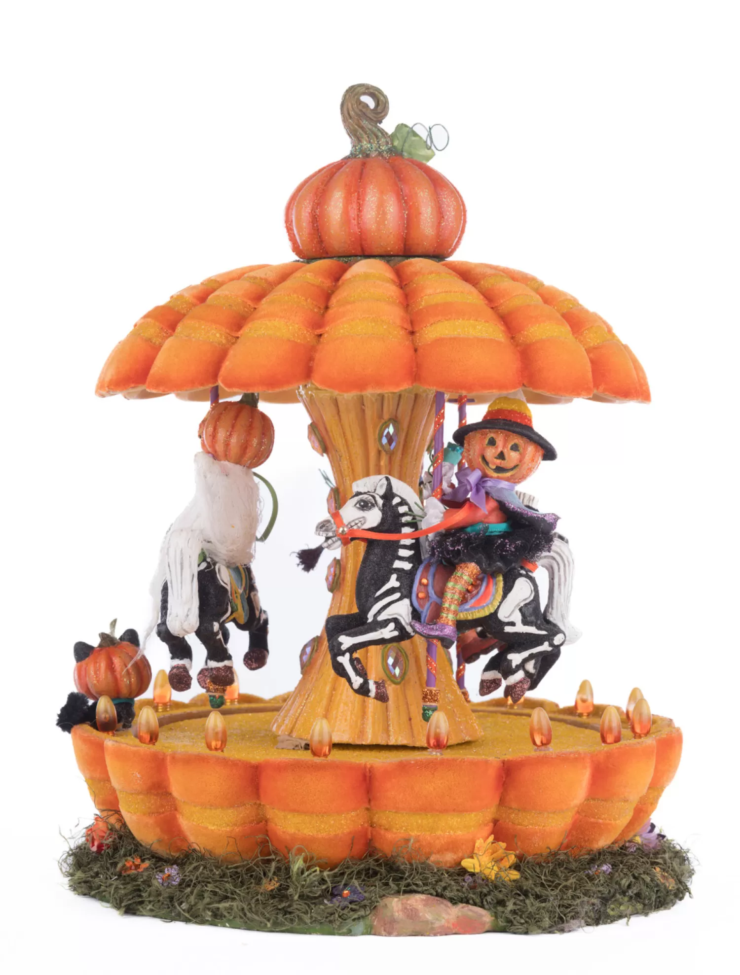 The Jolly Christmas Shop Katherine's Collection Halloween·Jacks And Cats | Katherine's Collection 13" Pumpkin Carousel Halloween Decoration 28-428187