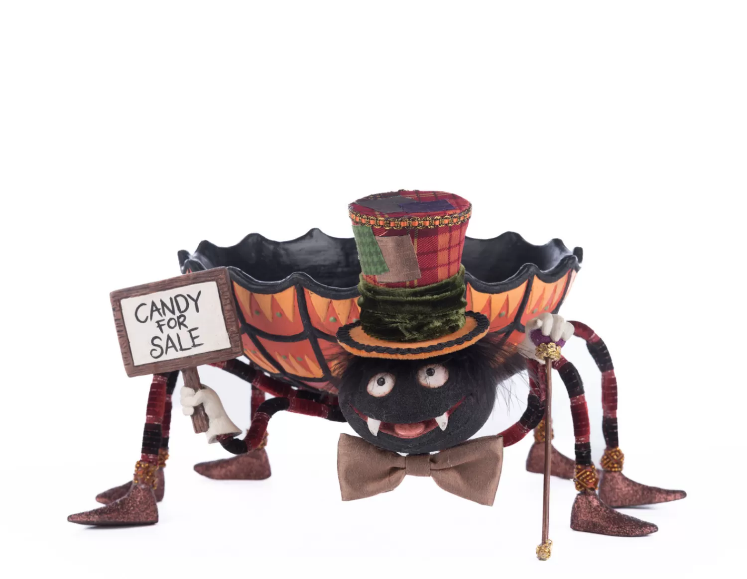 The Jolly Christmas Shop Katherine's Collection Halloween·Broomstick Acres | Halloween Candles & Candle Holders | Katherine's Collection 14.5" Broomstick Acres Spider Halloween Candy Dish 28-428507