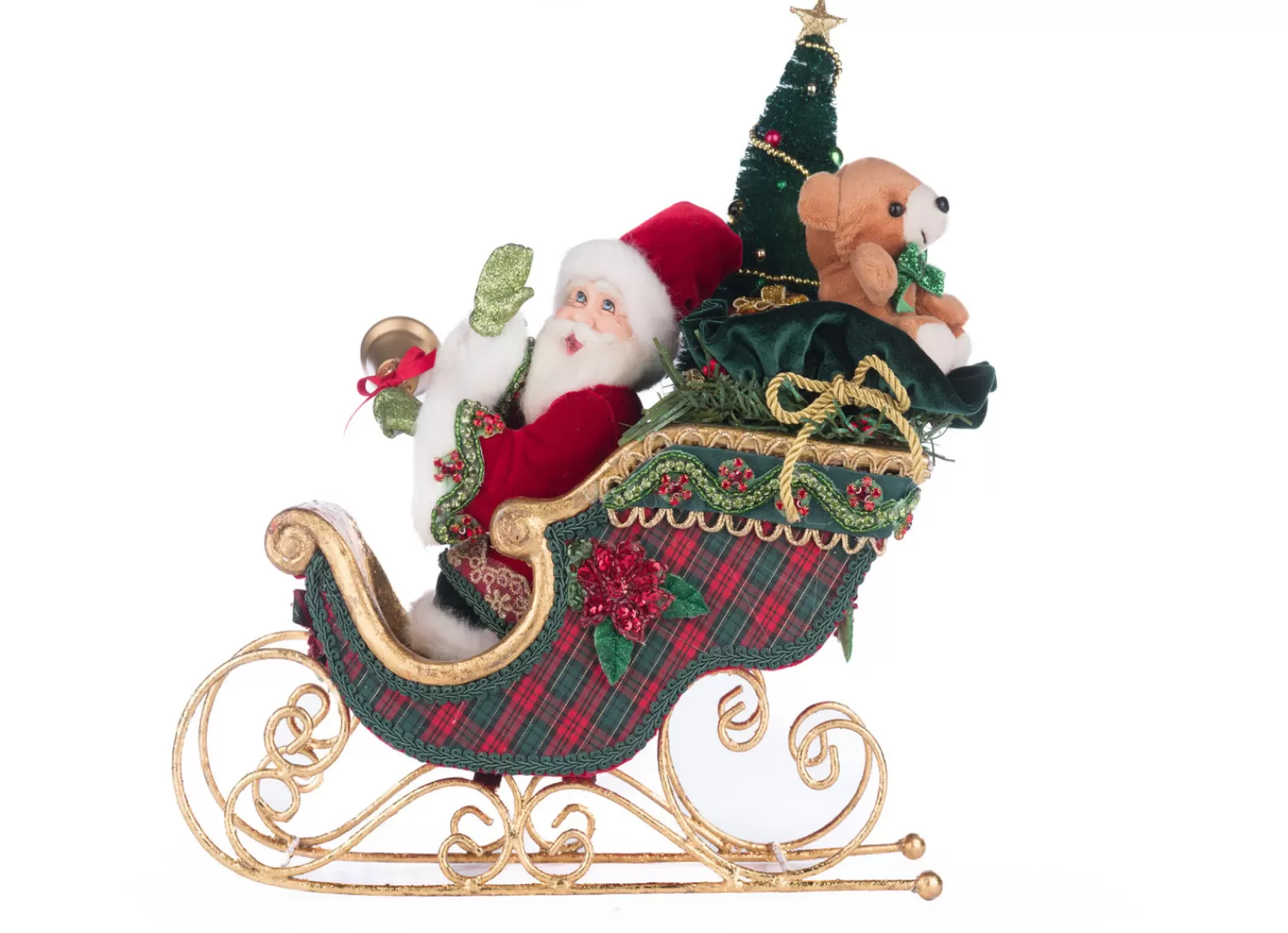 The Jolly Christmas Shop Christmas Traditions | Santa Christmas Decorations | Katherine's Collection 14.5" Holiday Magic Table Top Sleigh Christmas Figure 28-428332