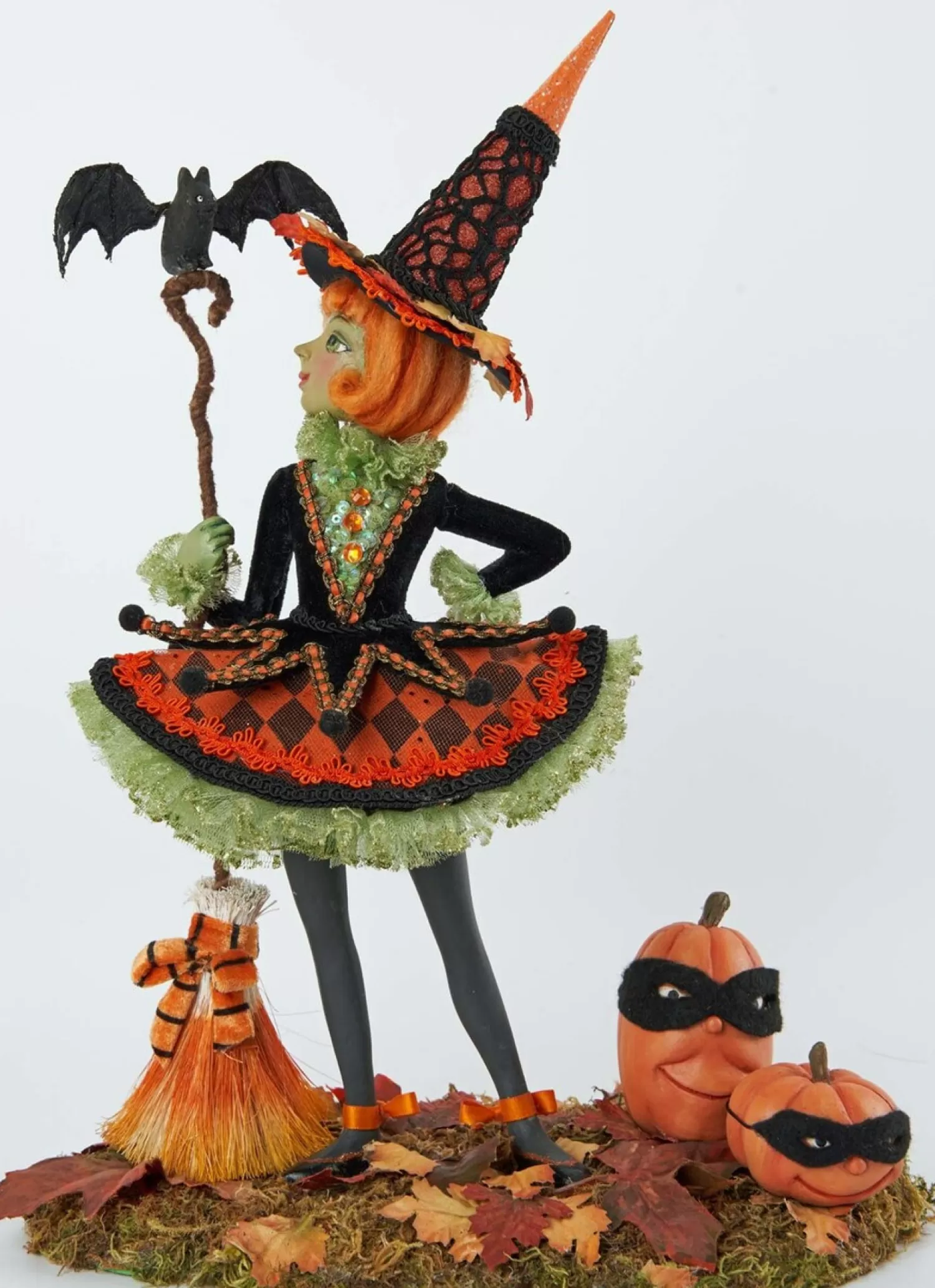 The Jolly Christmas Shop Katherine's Collection Halloween·Halloween Hollow | Katherine's Collection 14.75" Bewitching Bash Witch Figurine Halloween Decor 28-128110