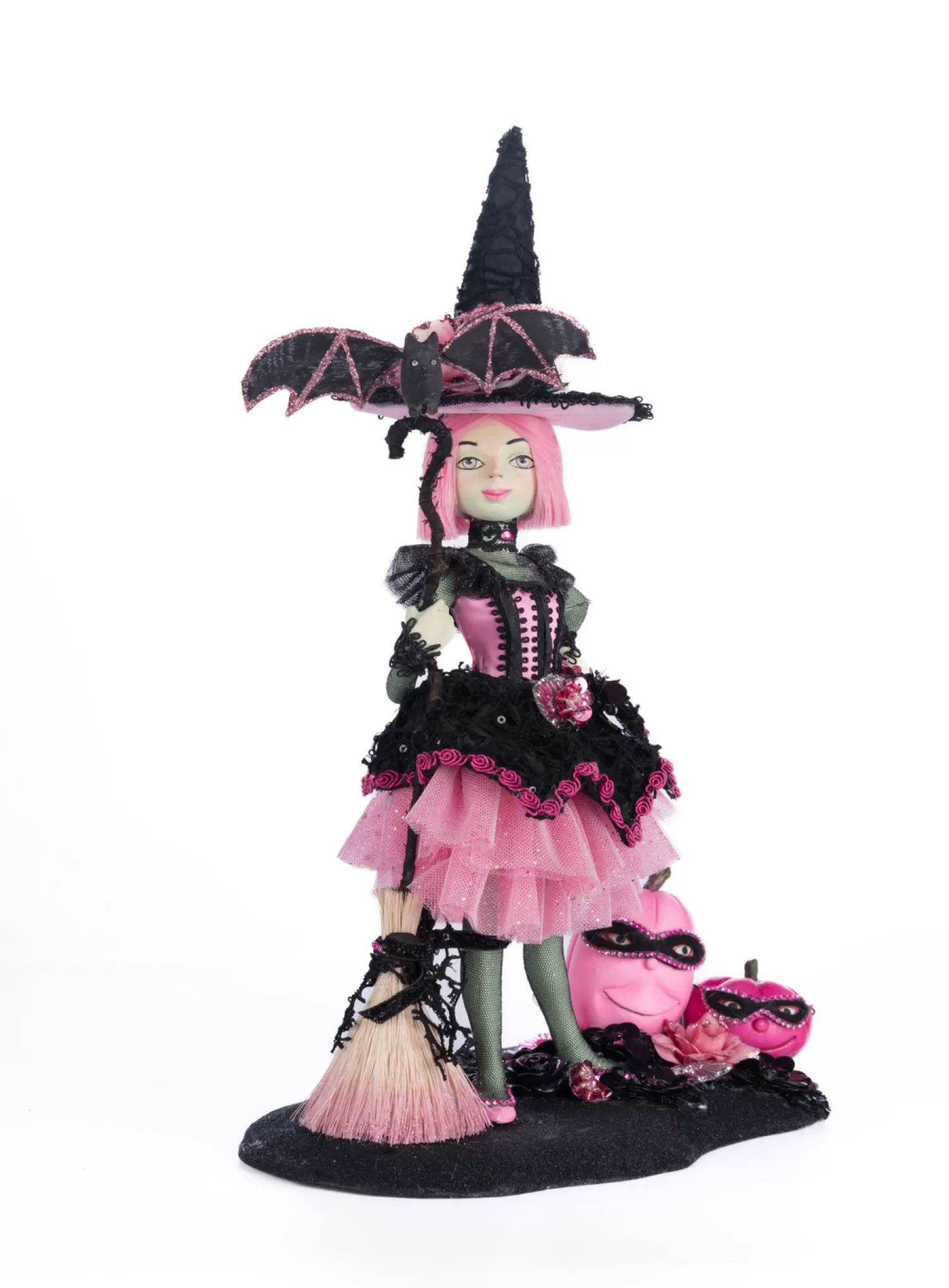 The Jolly Christmas Shop Katherine's Collection Halloween·Pink Panic Possession | Katherine's Collection 14.75" Rosalie Blackthorne Pink Tabletop Witch Halloween Decoration 28-428510