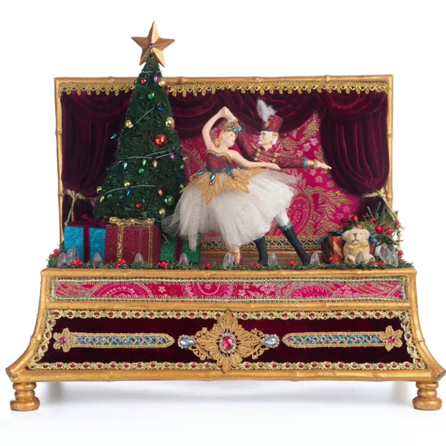 The Jolly Christmas Shop Nutcracker Decorations | Figures | Katherine's Collection 15.75" Nutcracker Dancing Hinged Box Christmas Figure 28-328862