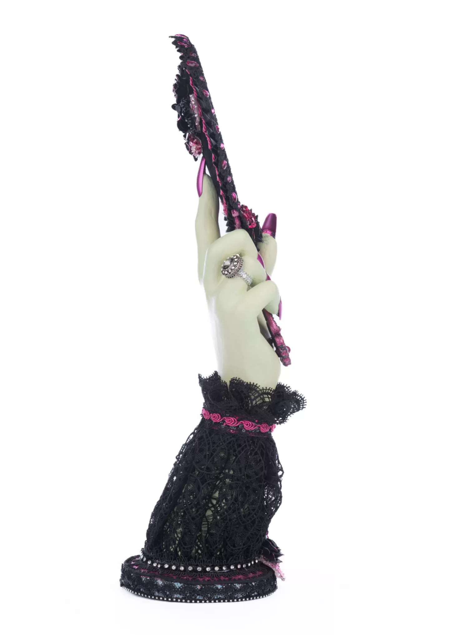 The Jolly Christmas Shop Katherine's Collection Halloween·Pink Panic Possession | Halloween Indoor Decorations | Katherine's Collection 16.5" Pink Panic Hand Held Mirror With Hand Halloween Decoration 28-428401