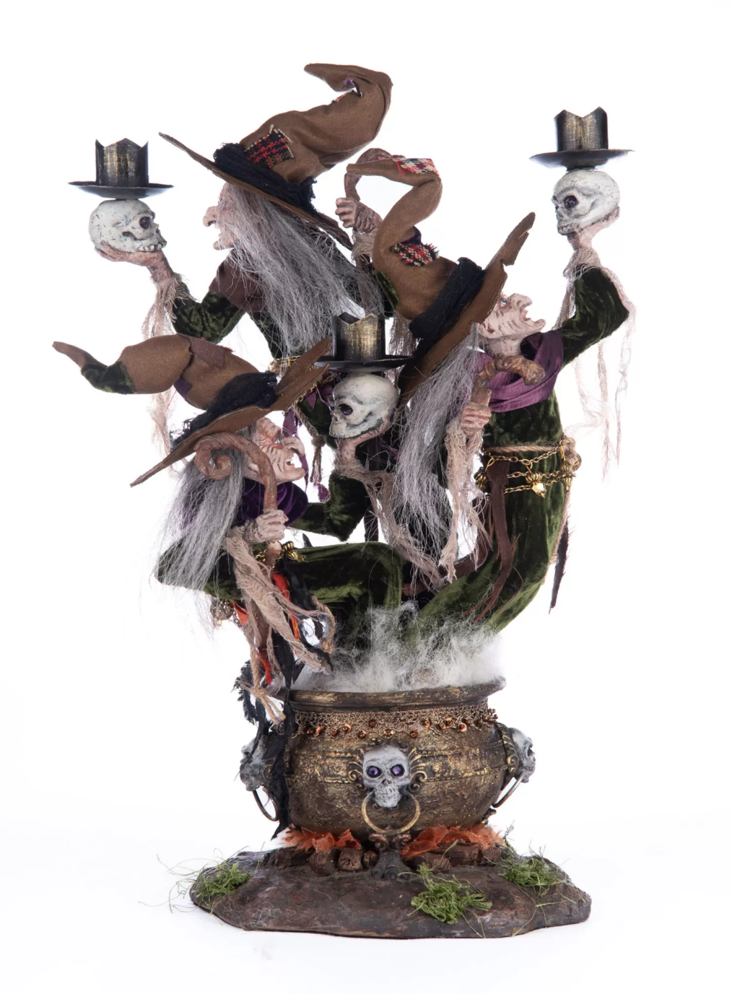 The Jolly Christmas Shop Katherine's Collection Halloween·Broomstick Acres | Katherine's Collection 17.5" Broomstick Acres Witches Candle Holder Halloween Decoration 28-428562