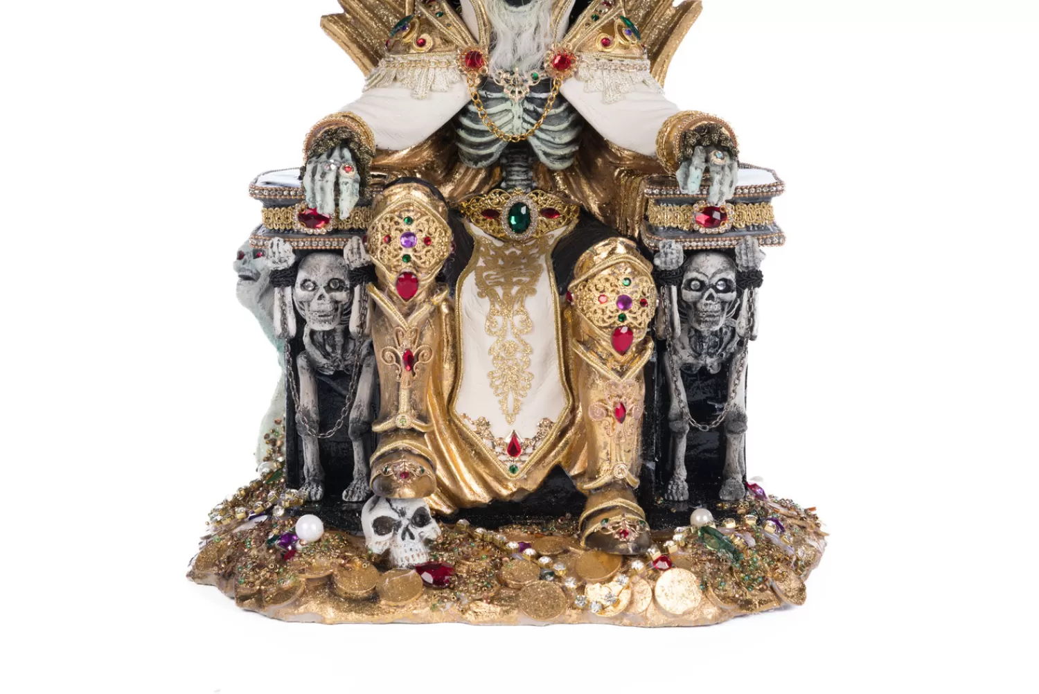 The Jolly Christmas Shop Katherine's Collection Halloween·Treacherous Treasure | Katherine's Collection 17" Captain Skully Swashbuckler Pirate King In Chair Halloween Decoration 28-428220