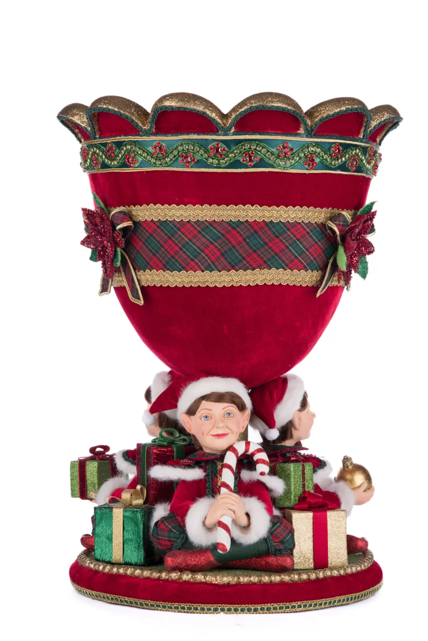The Jolly Christmas Shop Christmas Traditions | Traditional Christmas Decorations | Katherine's Collection 18" Holiday Magic Elf Urn Christmas Decoration 28-428321