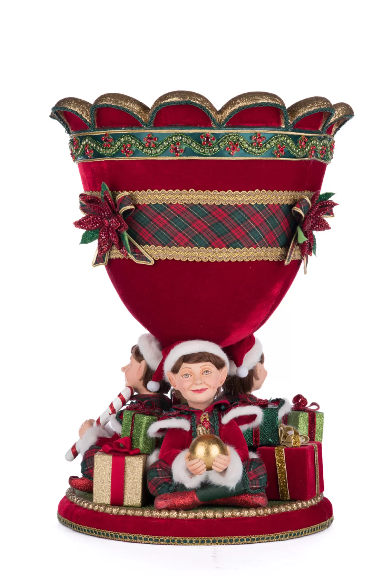 The Jolly Christmas Shop Christmas Traditions | Traditional Christmas Decorations | Katherine's Collection 18" Holiday Magic Elf Urn Christmas Decoration 28-428321