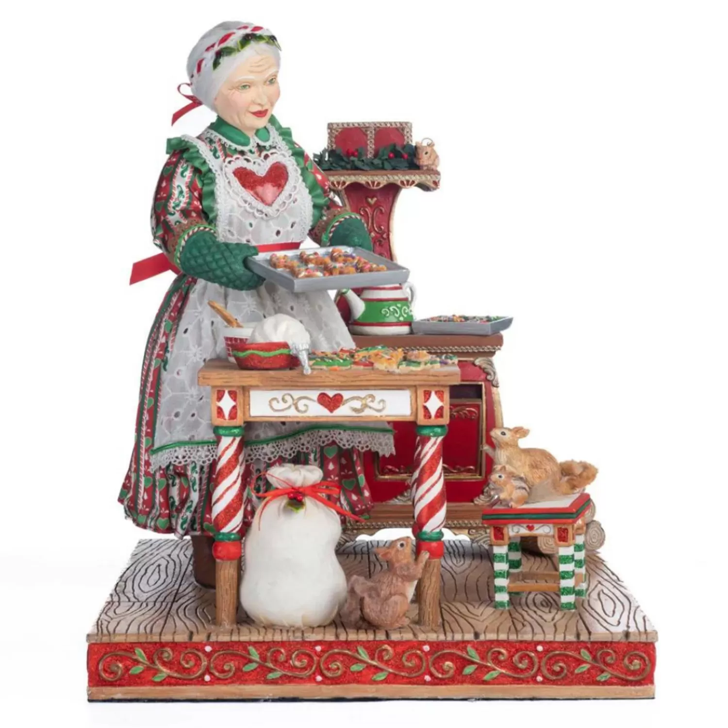 The Jolly Christmas Shop Jingle And Cocoa | Gingerbread | Katherine's Collection 18" Seasoned Greetings Mrs Claus Baking For Christmas Figure 28-328740