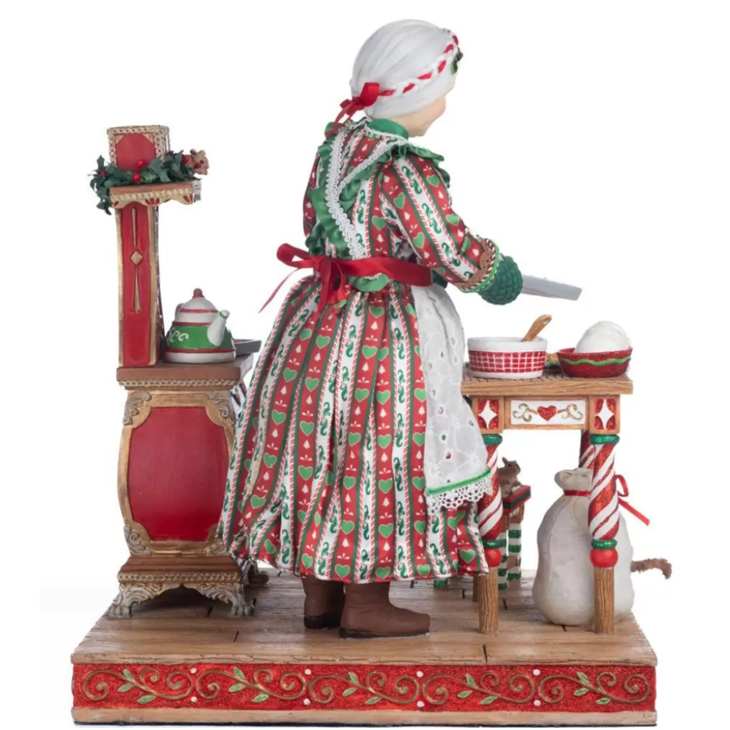The Jolly Christmas Shop Jingle And Cocoa | Gingerbread | Katherine's Collection 18" Seasoned Greetings Mrs Claus Baking For Christmas Figure 28-328740