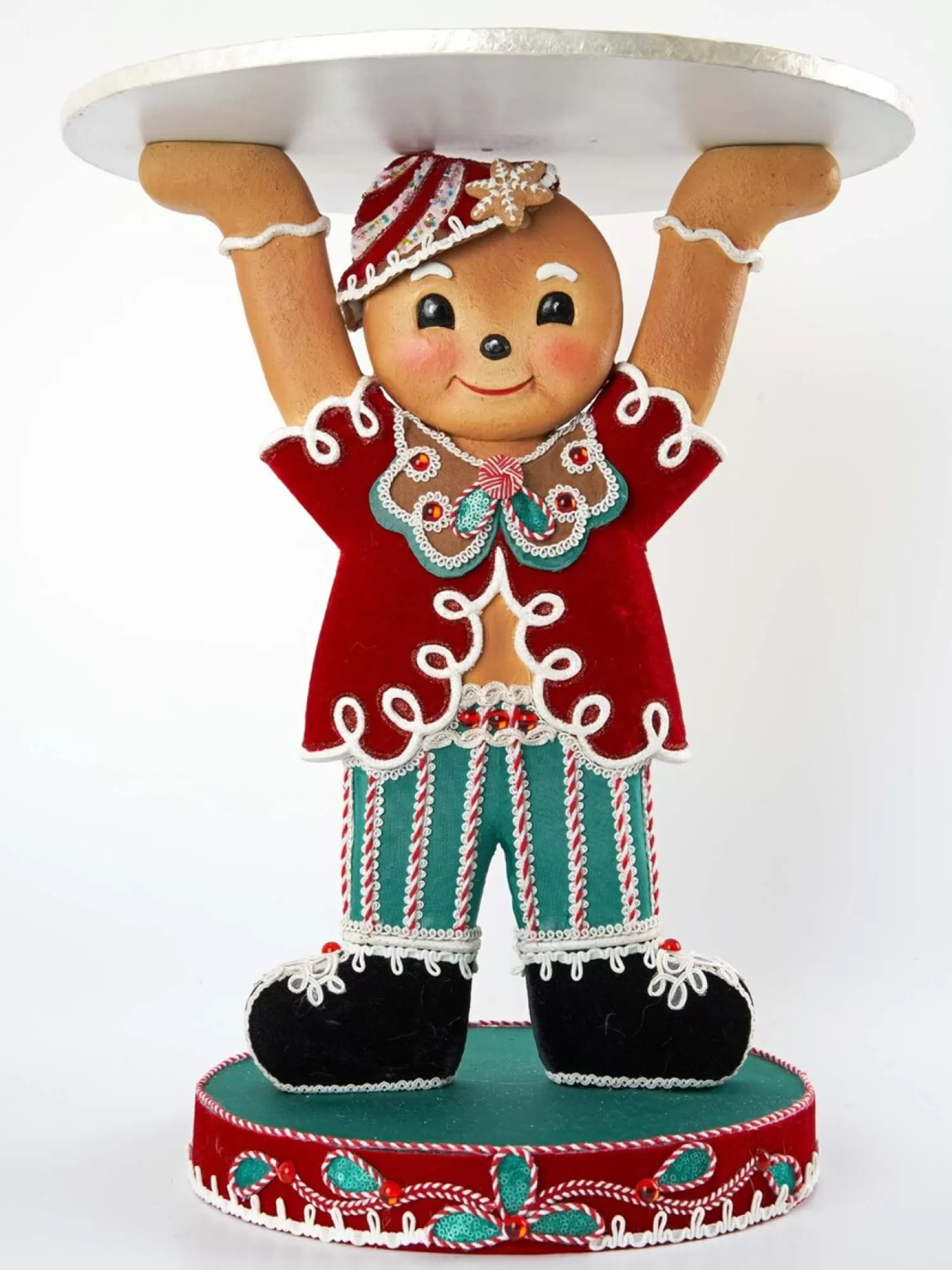 The Jolly Christmas Shop Jingle And Cocoa | Gingerbread | Katherine's Collection 20.5" Gingerbread Forrest Gingerbread Man Platter 28-128130