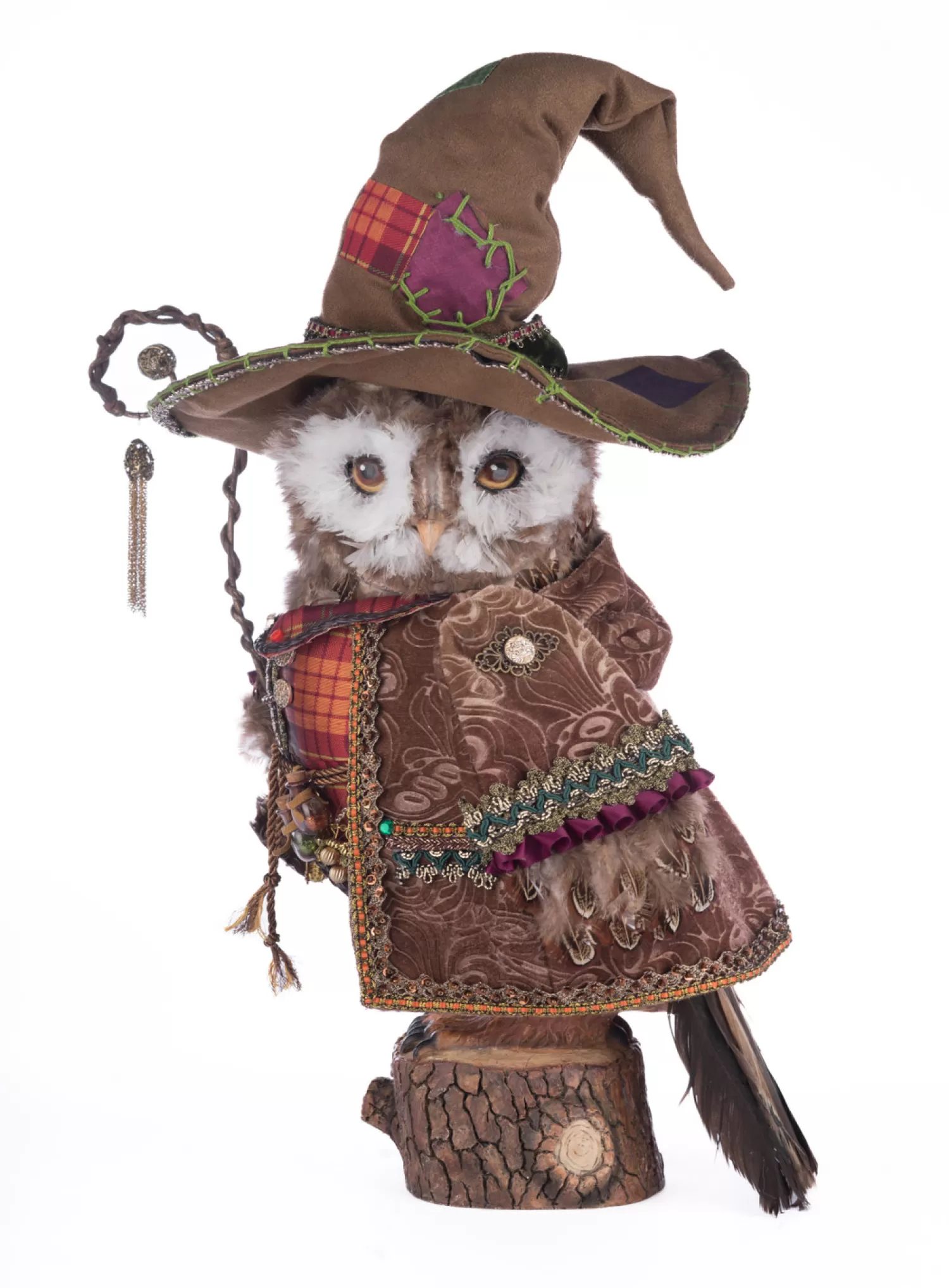 The Jolly Christmas Shop Katherine's Collection Halloween·Broomstick Acres | Katherine's Collection 20" Octavius The Owl Warlock Halloween Decoration 28-428175