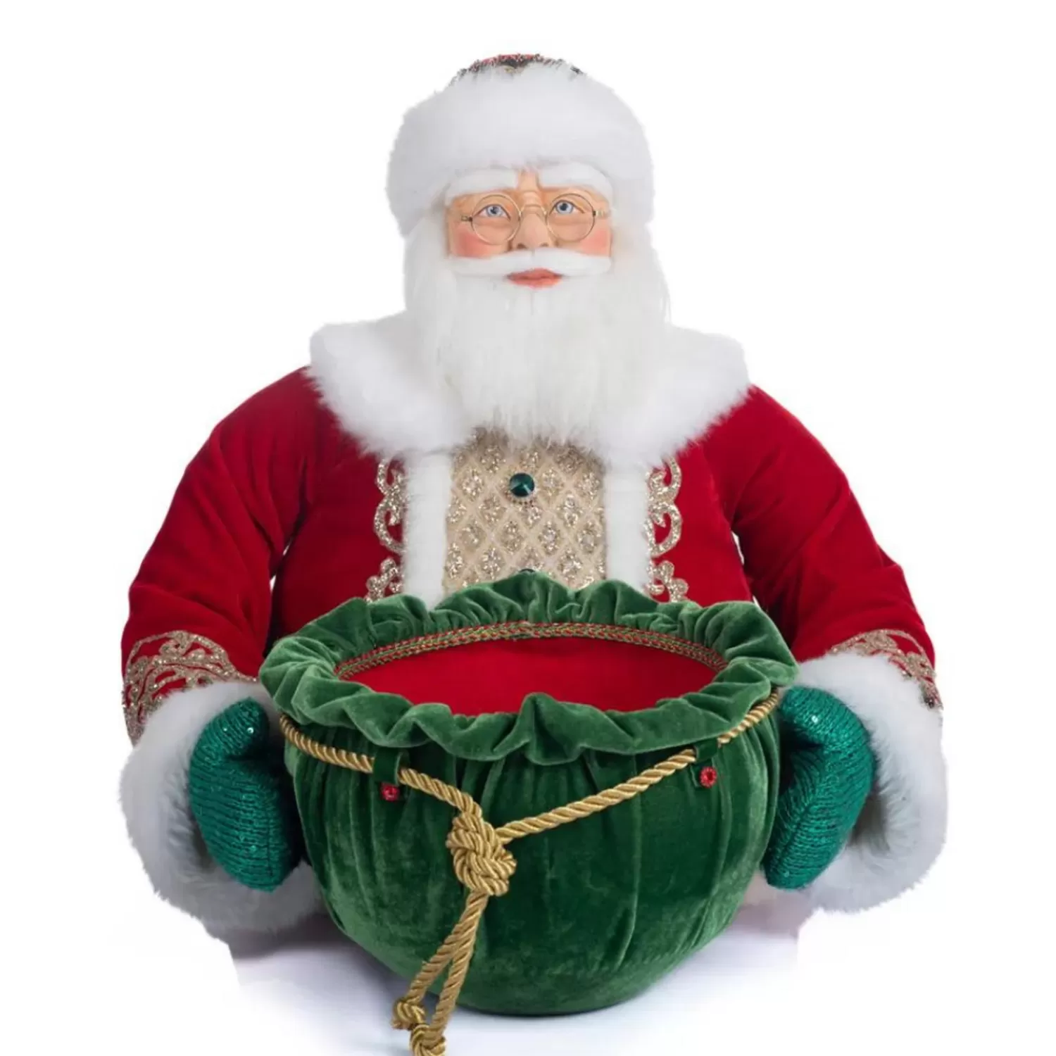 The Jolly Christmas Shop Santa Christmas Decorations | Table Decorations | Katherine's Collection 20" Saint Nicholas North Candy Bowl 28-328507