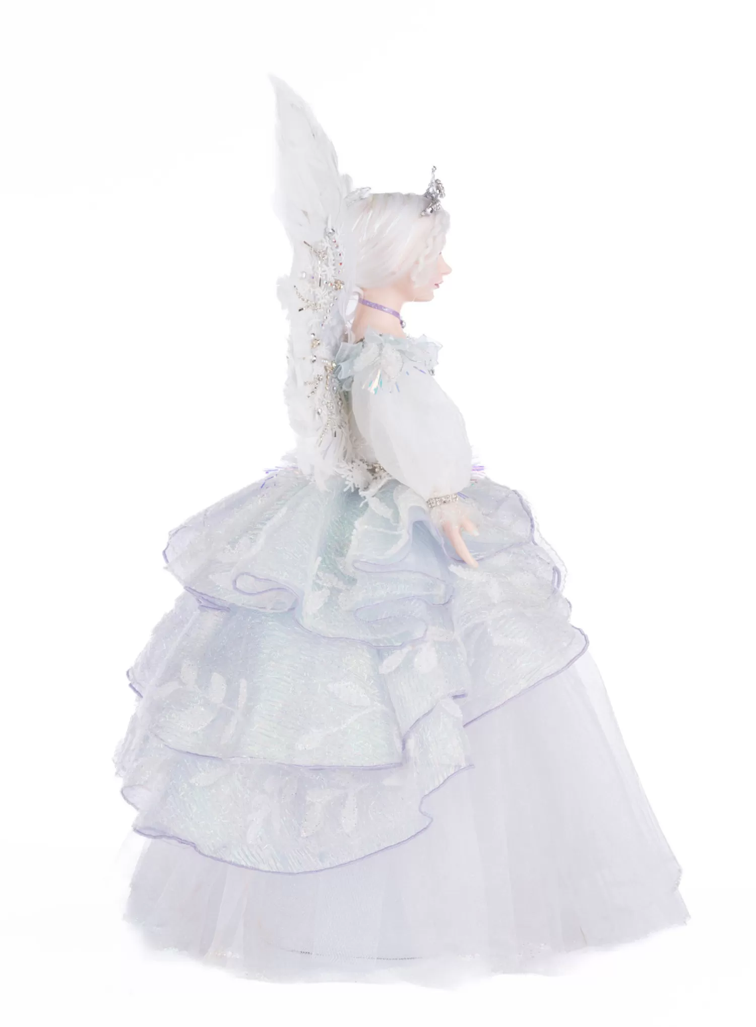 The Jolly Christmas Shop Snowflake Soiree | Religious | Katherine's Collection 21" Crystalline Angel Christmas Tree Topper 28-428290