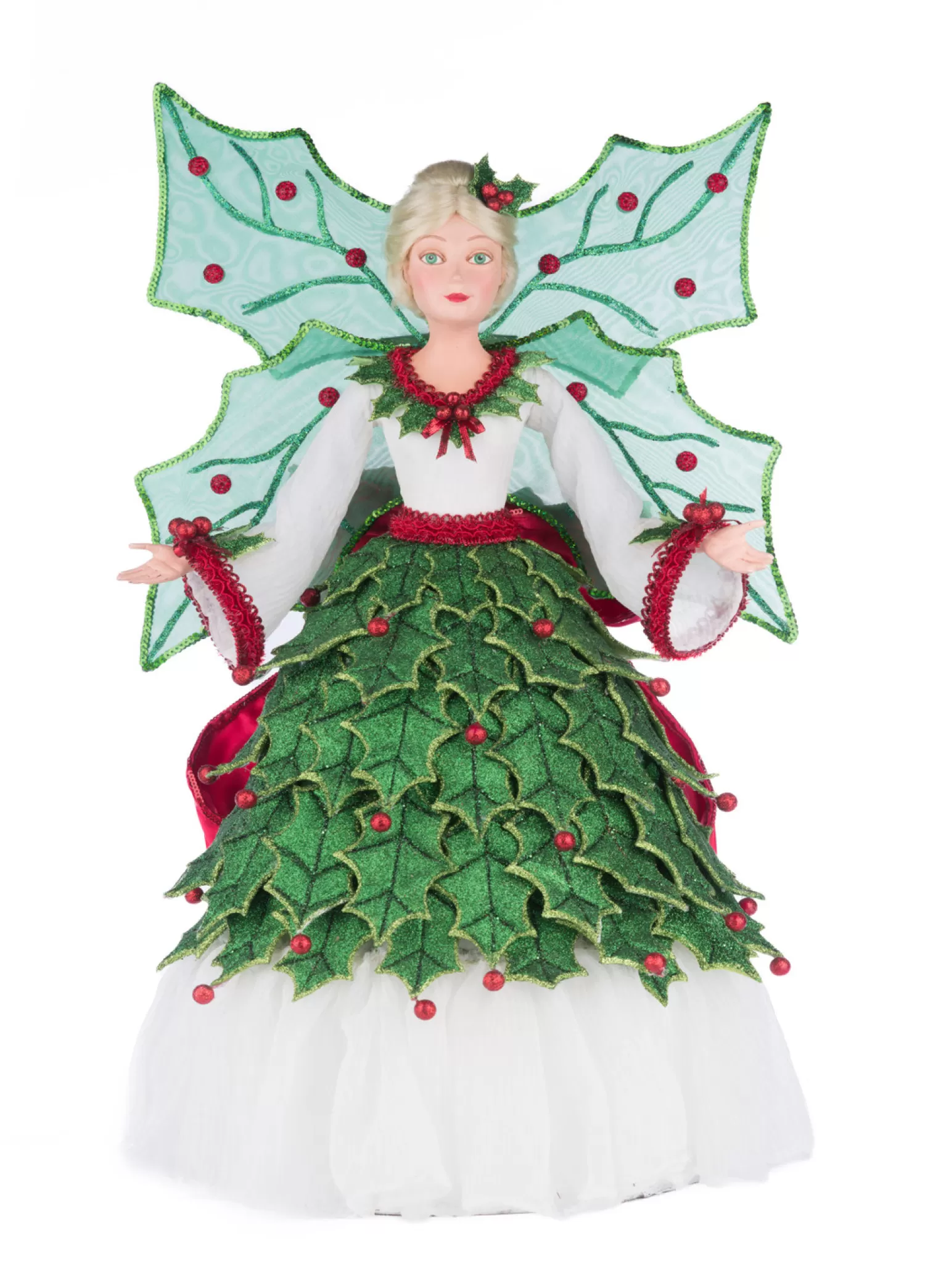 The Jolly Christmas Shop Tree Toppers | Katherine's Collection·Village Of Holly Wood | Katherine's Collection 22.5" Holly Berry Fairy Christmas Tree Topper 28-428342