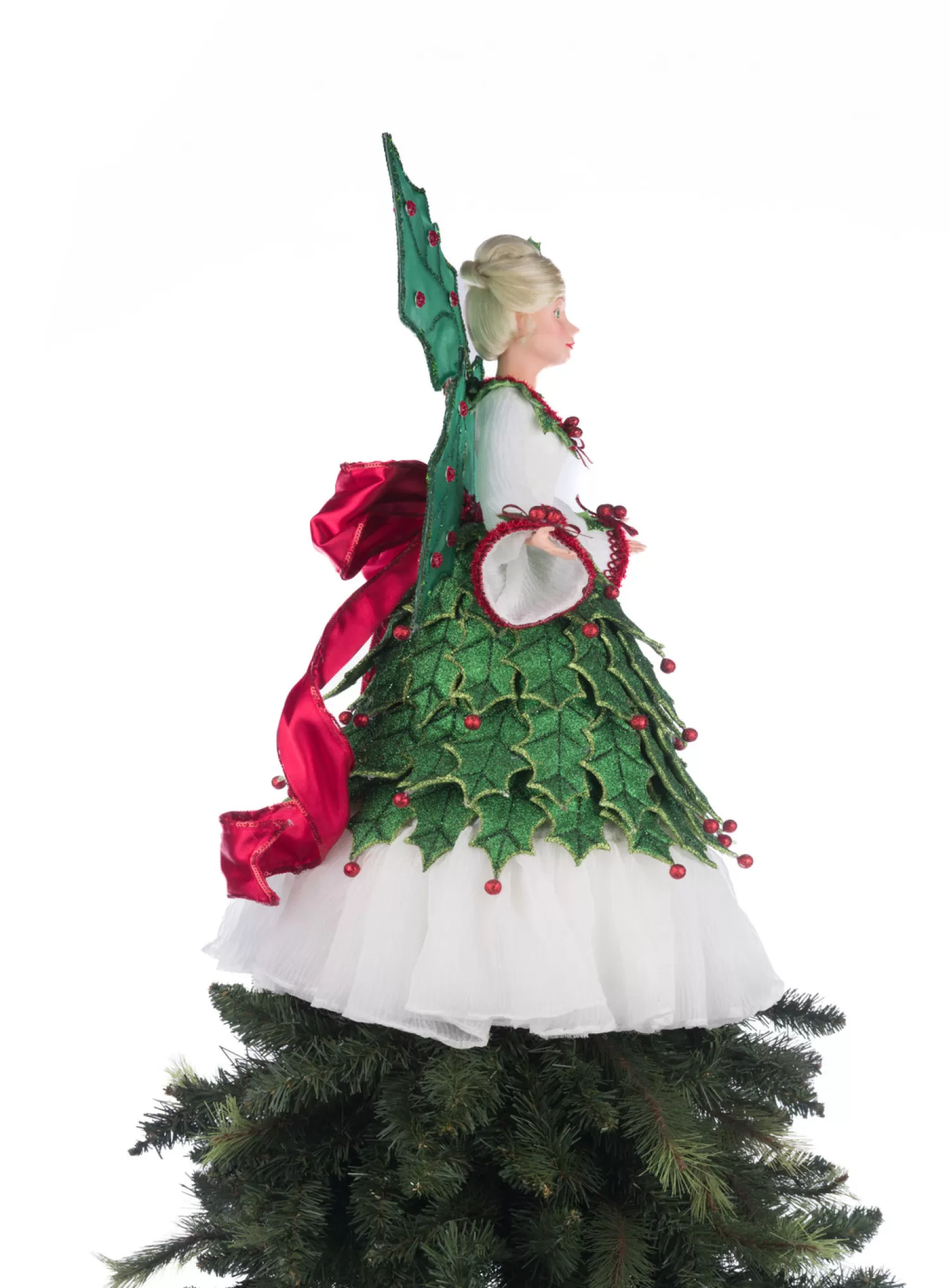 The Jolly Christmas Shop Tree Toppers | Katherine's Collection·Village Of Holly Wood | Katherine's Collection 22.5" Holly Berry Fairy Christmas Tree Topper 28-428342