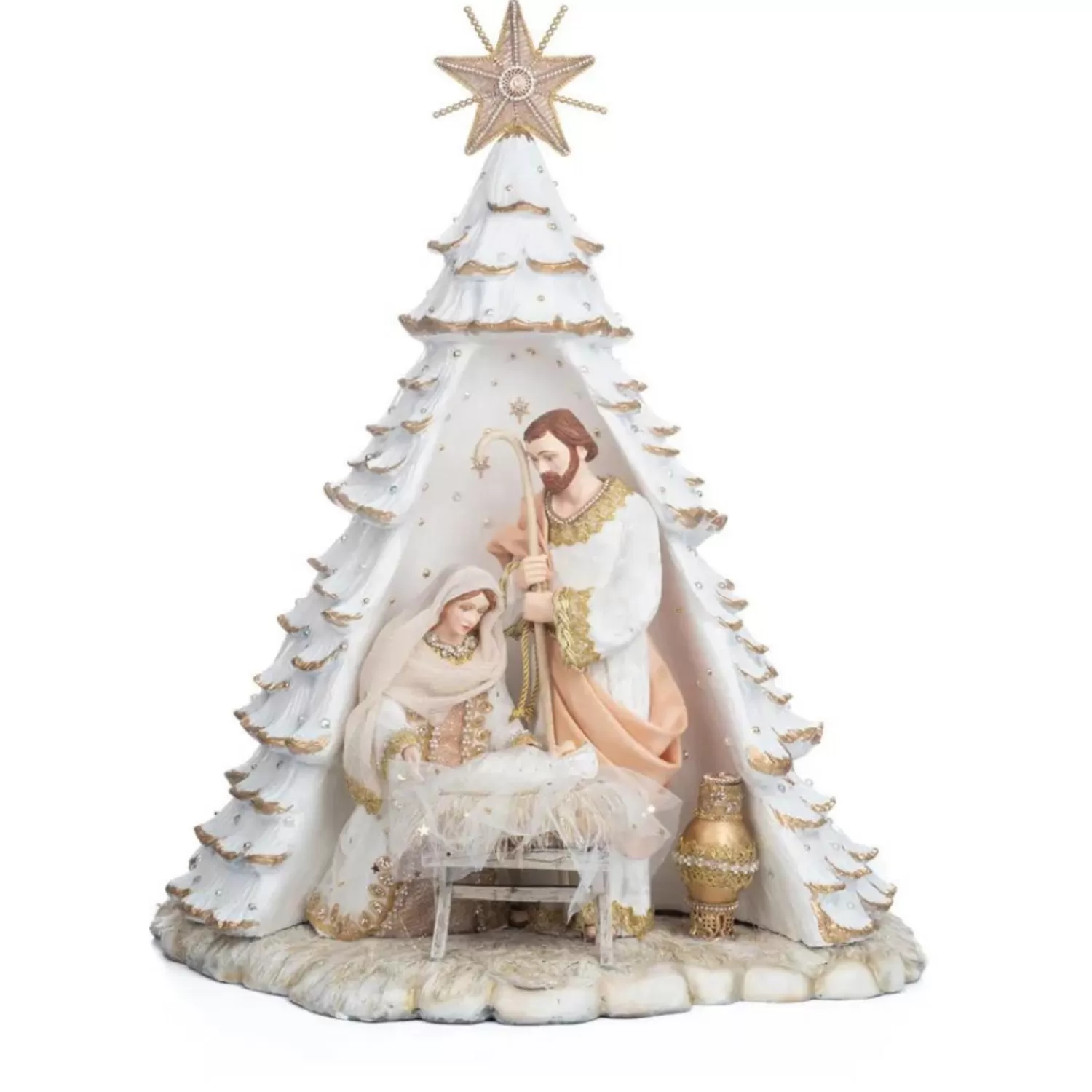 The Jolly Christmas Shop Bon Noel | Religious | Katherine's Collection 24.25" Starry Night Celestial Nativity Piece 28-328835