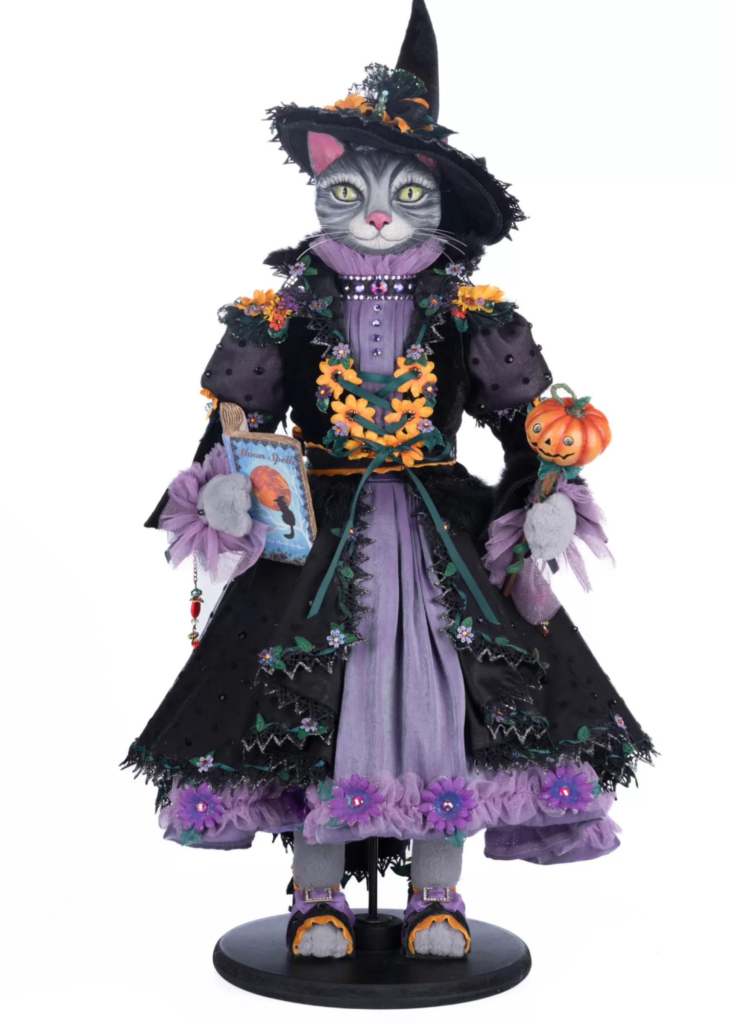 The Jolly Christmas Shop Katherine's Collection Halloween·Broomstick Acres | Katherine's Collection 25" Purr-L Blacktail Witch Cat Halloween Decoration 28-428185
