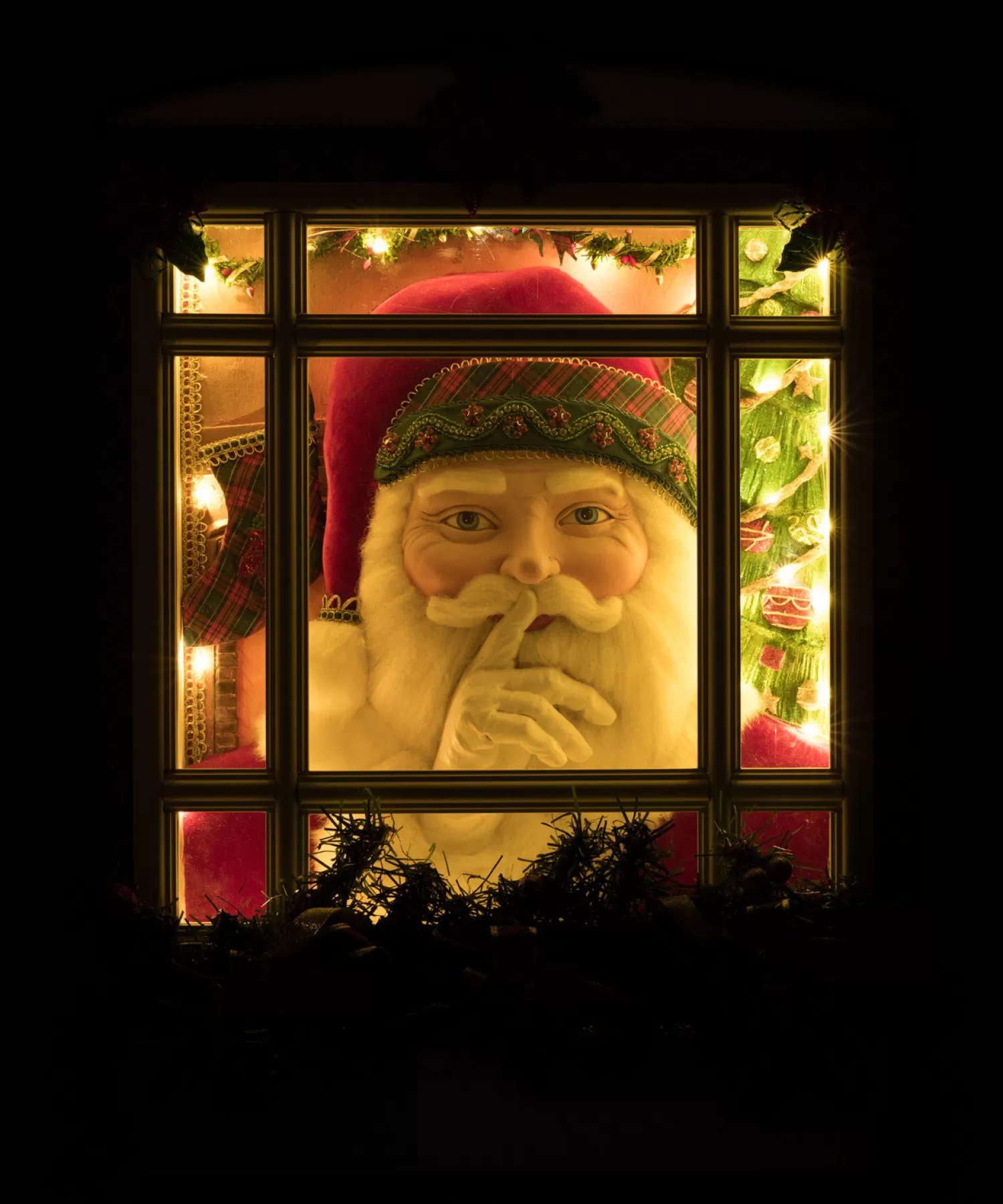 The Jolly Christmas Shop Christmas Traditions | Santa Christmas Decorations | Katherine's Collection 26.5" Holiday Magic Santa In Window Lighted Christmas Decoration 28-428319