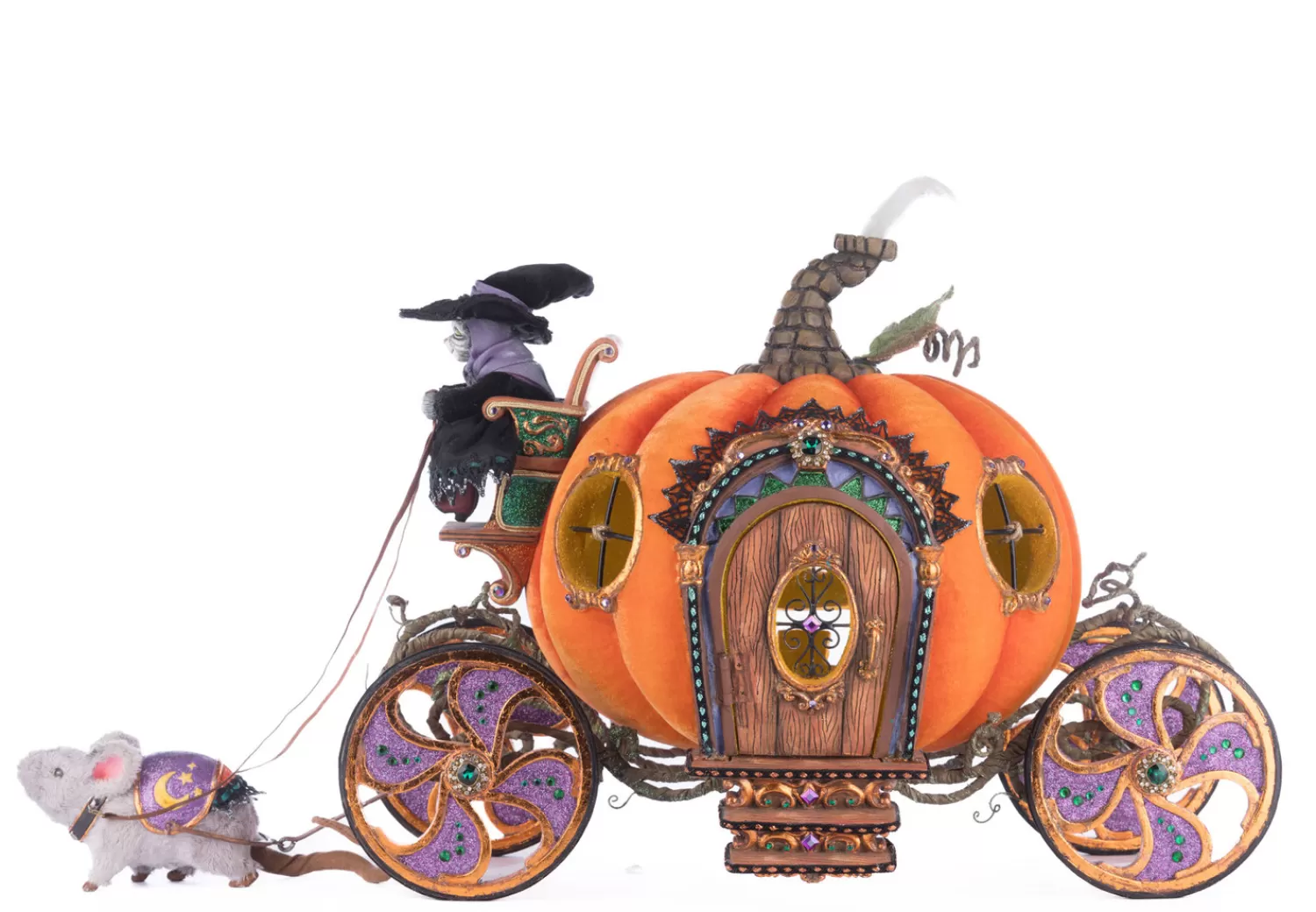 The Jolly Christmas Shop Katherine's Collection Halloween·Jacks And Cats | Katherine's Collection 27" Enchanted Pumpkin Carriage Halloween Home Decoration 28-428188