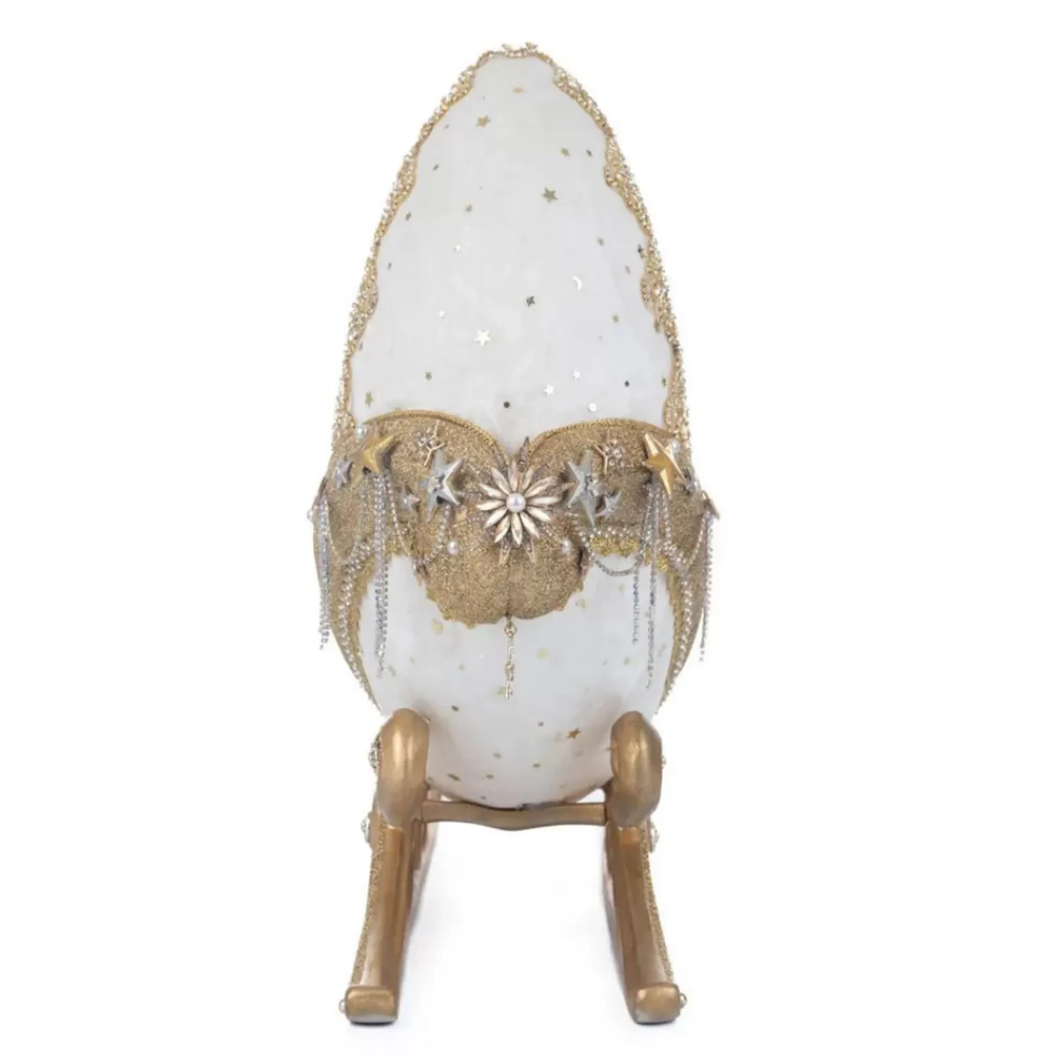 The Jolly Christmas Shop Bon Noel | Santa Christmas Decorations | Katherine's Collection 28.5" Starry Night Celestial Moon Santa In Sleigh With Reindeer Christmas Figure 28-328829