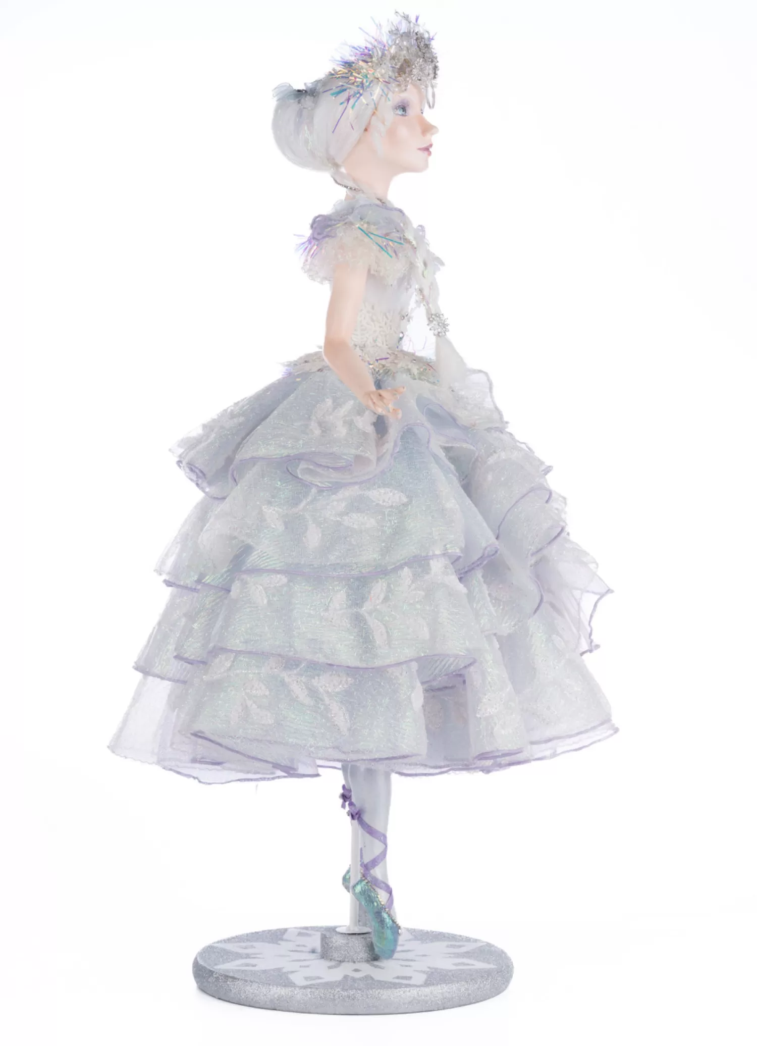 The Jolly Christmas Shop Snowflake Soiree | Snow Christmas Decorations | Katherine's Collection 29" Crystalline Winter Ballerina Christmas Doll 28-428287