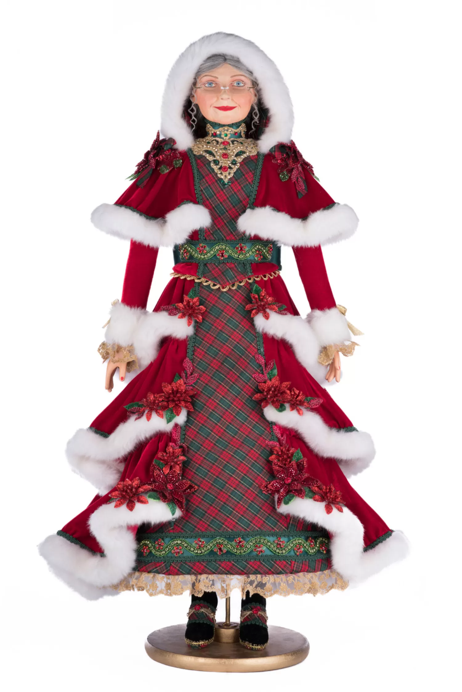 The Jolly Christmas Shop Christmas Traditions | Traditional Christmas Decorations | Katherine's Collection 32" Merry Magic Mrs. Claus Christmas Doll 28-428312