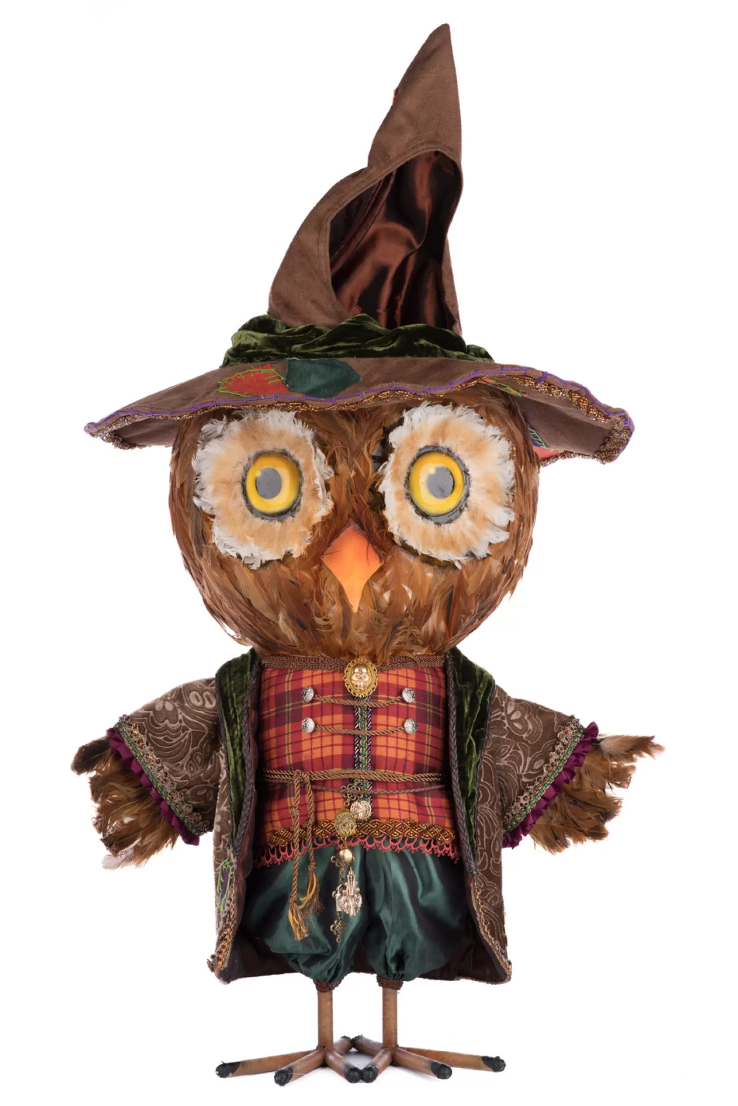 The Jolly Christmas Shop Katherine's Collection Halloween·Broomstick Acres | Katherine's Collection 33.5" Ozzy The Owl Candy Container Halloween Decoration 28-428158