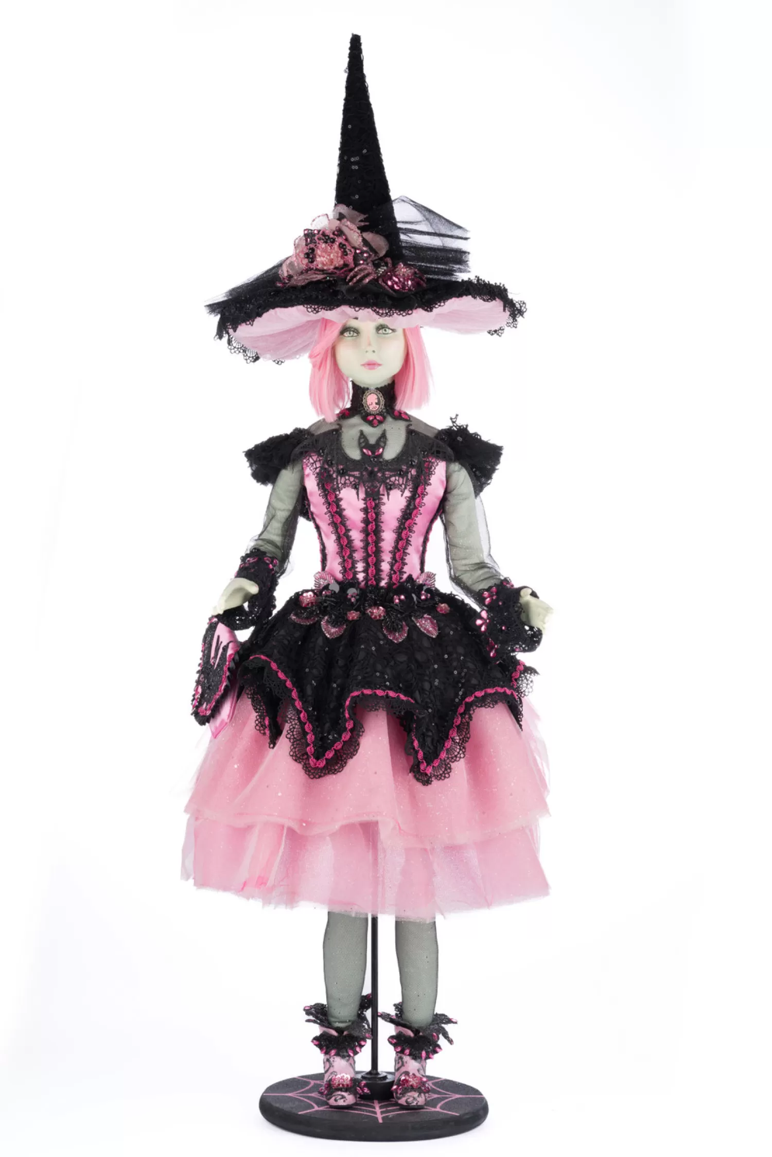 The Jolly Christmas Shop Katherine's Collection Halloween·Pink Panic Possession | Halloween Indoor Decorations | Katherine's Collection 41.5" Rosalie Blackthorn Witch Halloween Doll 28-428140