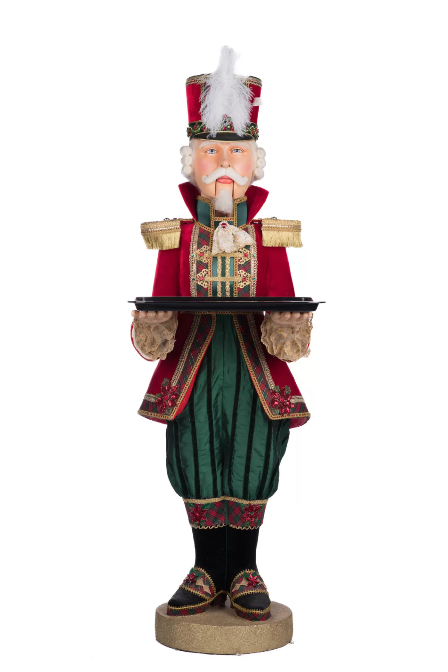 The Jolly Christmas Shop Christmas Traditions | Traditional Christmas Decorations | Katherine's Collection 47.5" Serving Magic Red And Green Nutcracker Christmas Decoration 28-428589