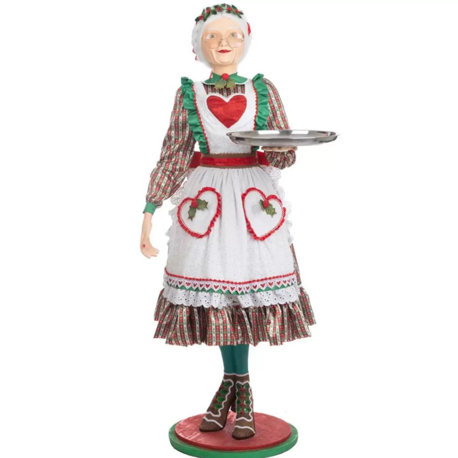 The Jolly Christmas Shop Jingle And Cocoa | Gingerbread Christmas Decorations | Katherine's Collection 58" Life Size Seasoned Greetings Mama Maple Server Figure 28-328735