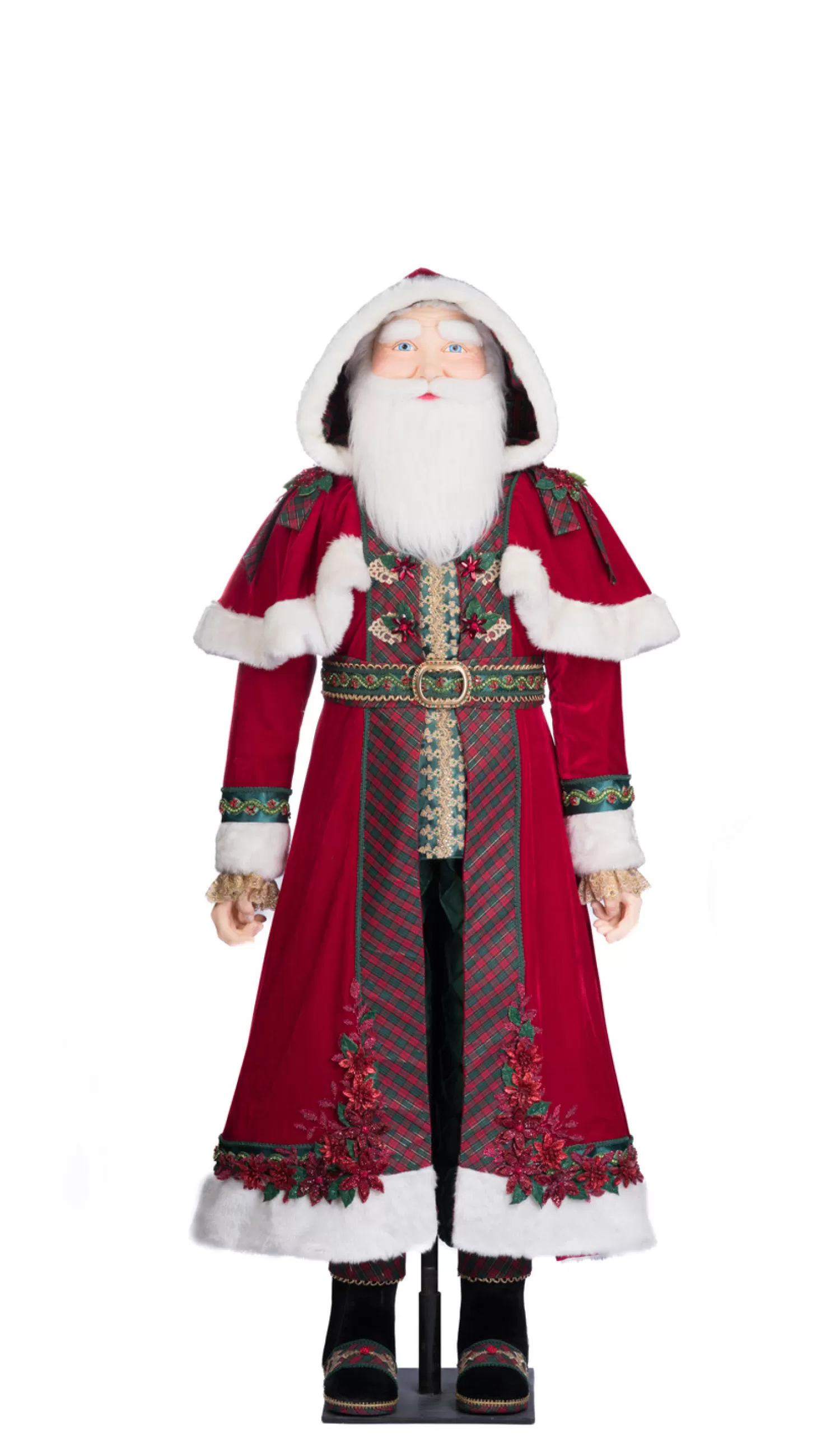 The Jolly Christmas Shop Christmas Traditions | Santa Christmas Decorations | Katherine's Collection 70" Christopher Magic Life Size Christmas Santa Doll 28-428313