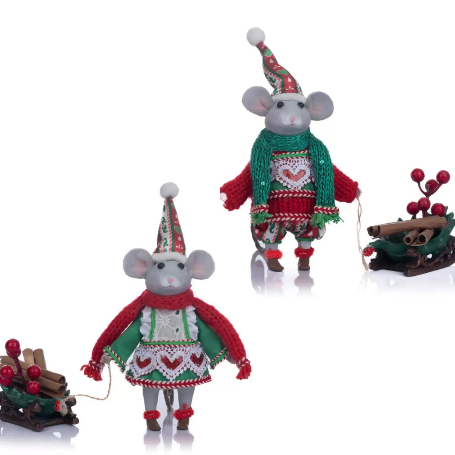 The Jolly Christmas Shop Katherine's Collection·Seasoned Greetings | Katherine's Collection 8.5" Brie And Colby Mice Figures Set Of 2 28-328052