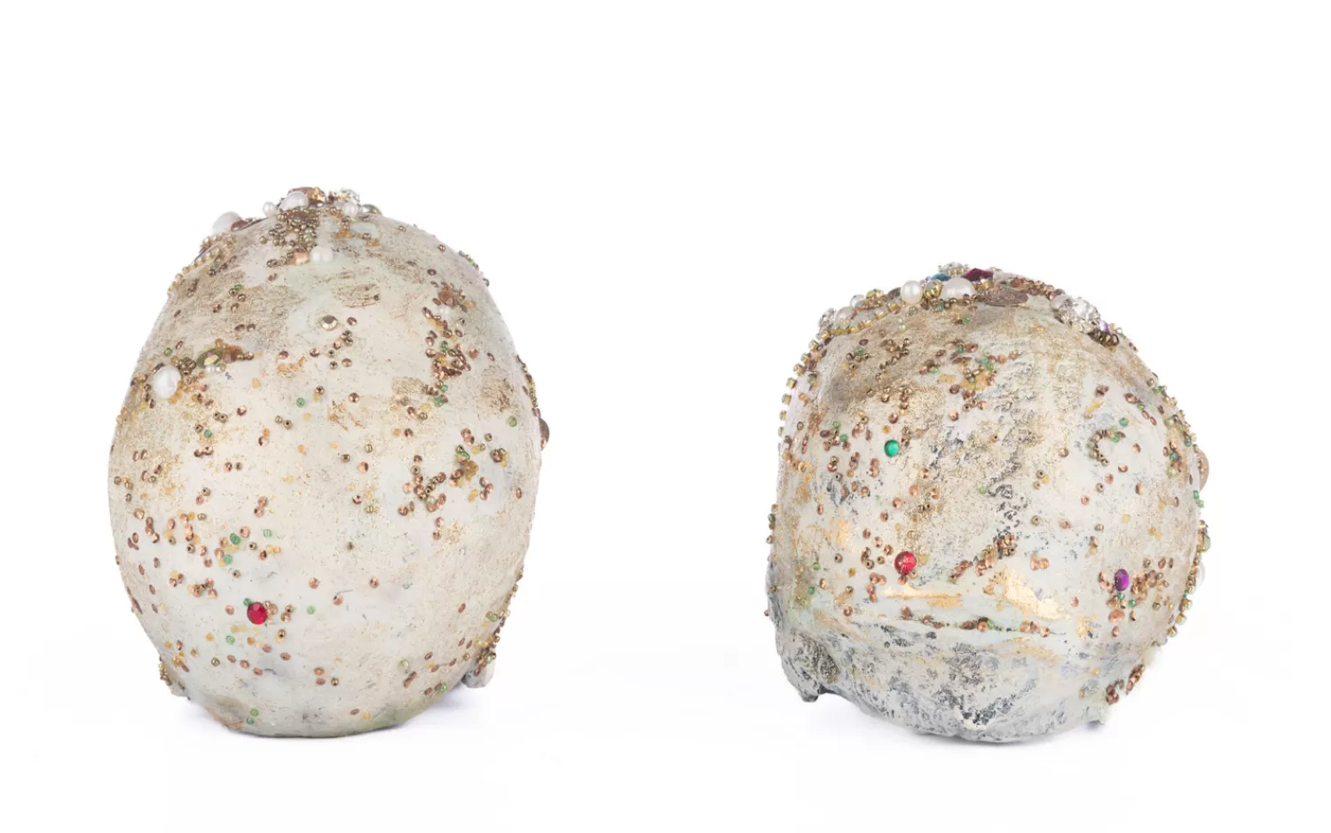 The Jolly Christmas Shop Katherine's Collection Halloween·Treacherous Treasure | Katherine's Collection 8.5" Tabletop Jewel Encrusted Skull Figures Set Of 2 Halloween Decoration 28-428214