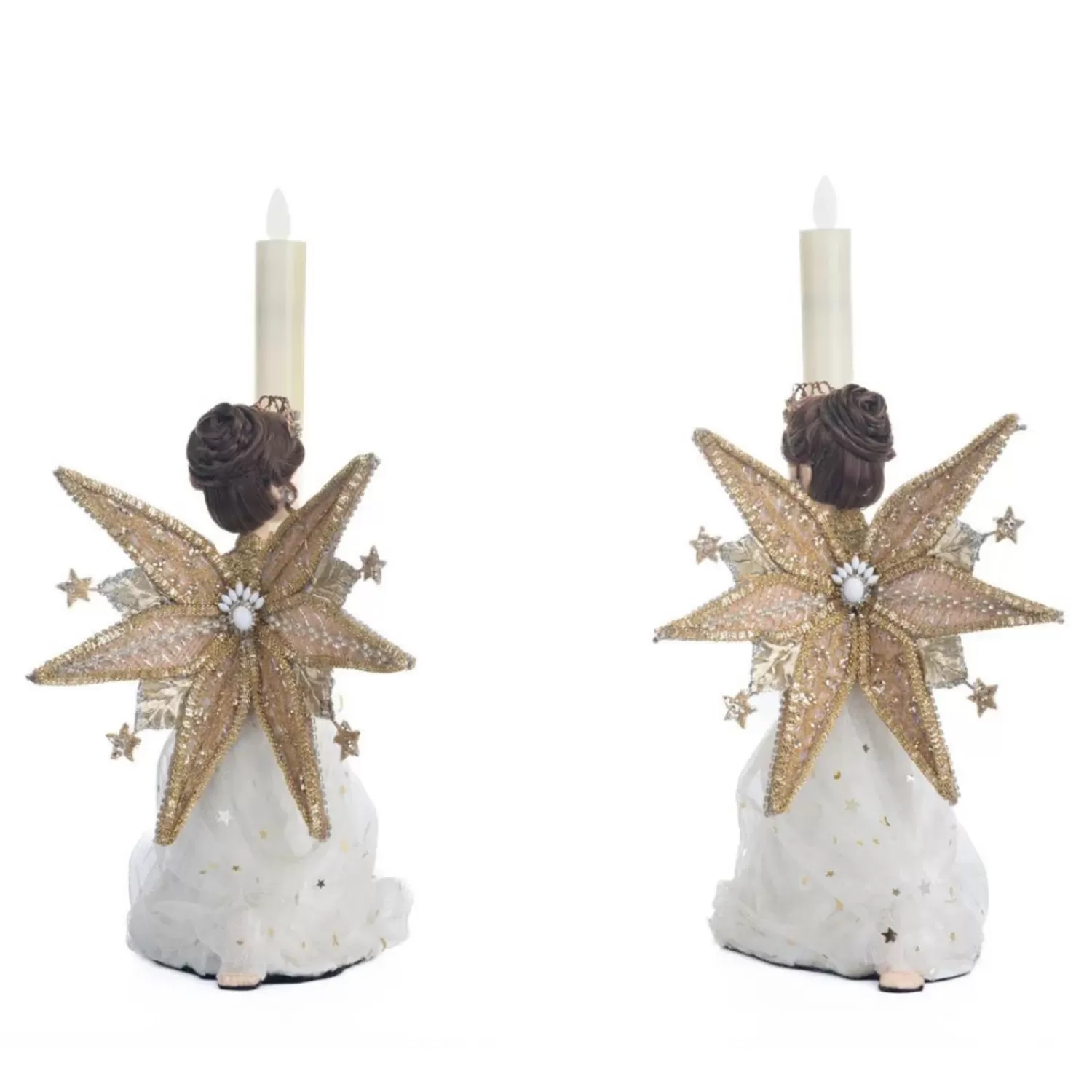 The Jolly Christmas Shop Bon Noel | Religious | Katherine's Collection 9.5" Celestial Angel Candle Holders Set Of 2 28-328836