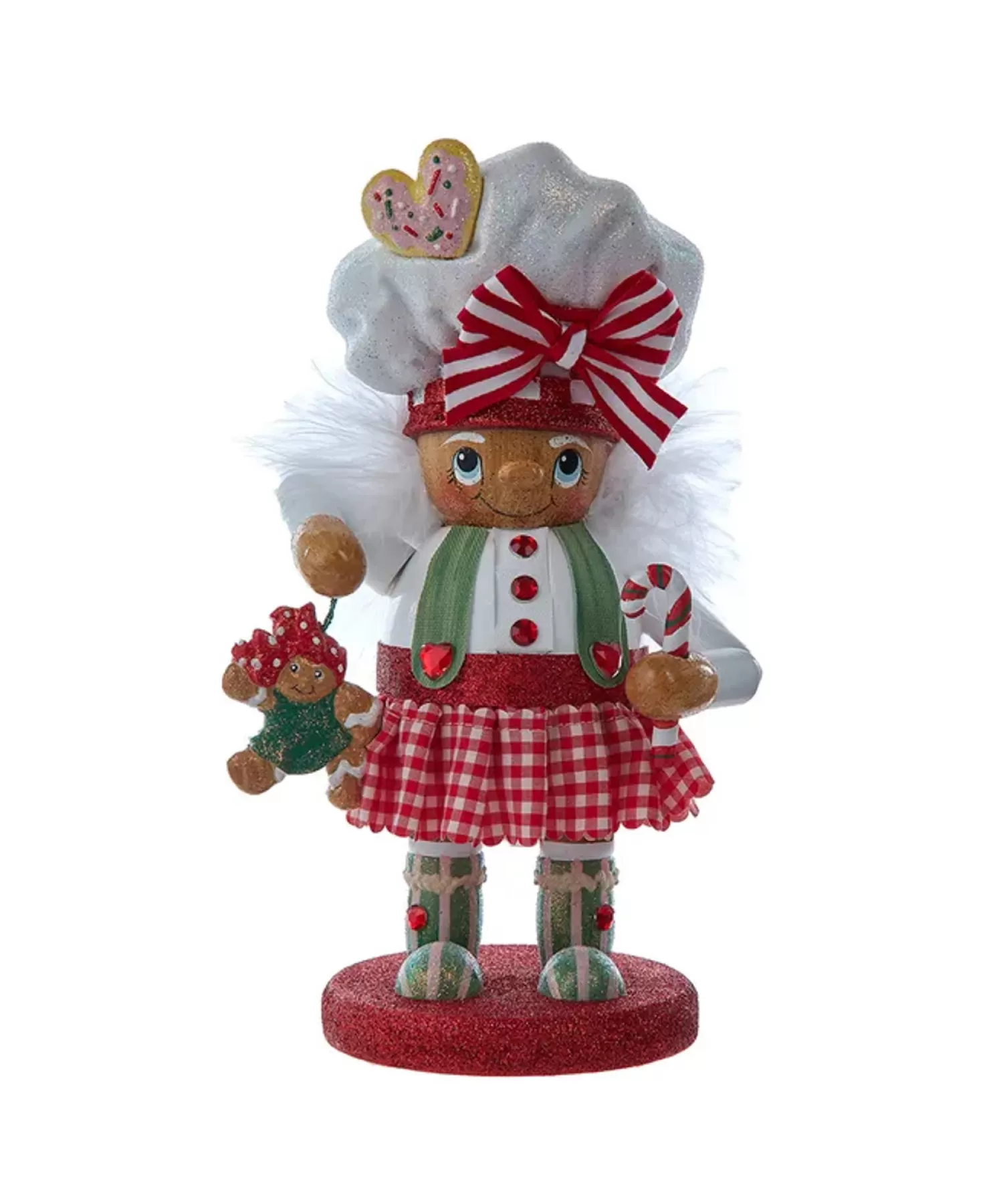 The Jolly Christmas Shop Gingerbread | Candy Land | Kurt Adler 10" Hollywood Nutcrackers Gingerbread Baker Girl Nutcracker HA0713