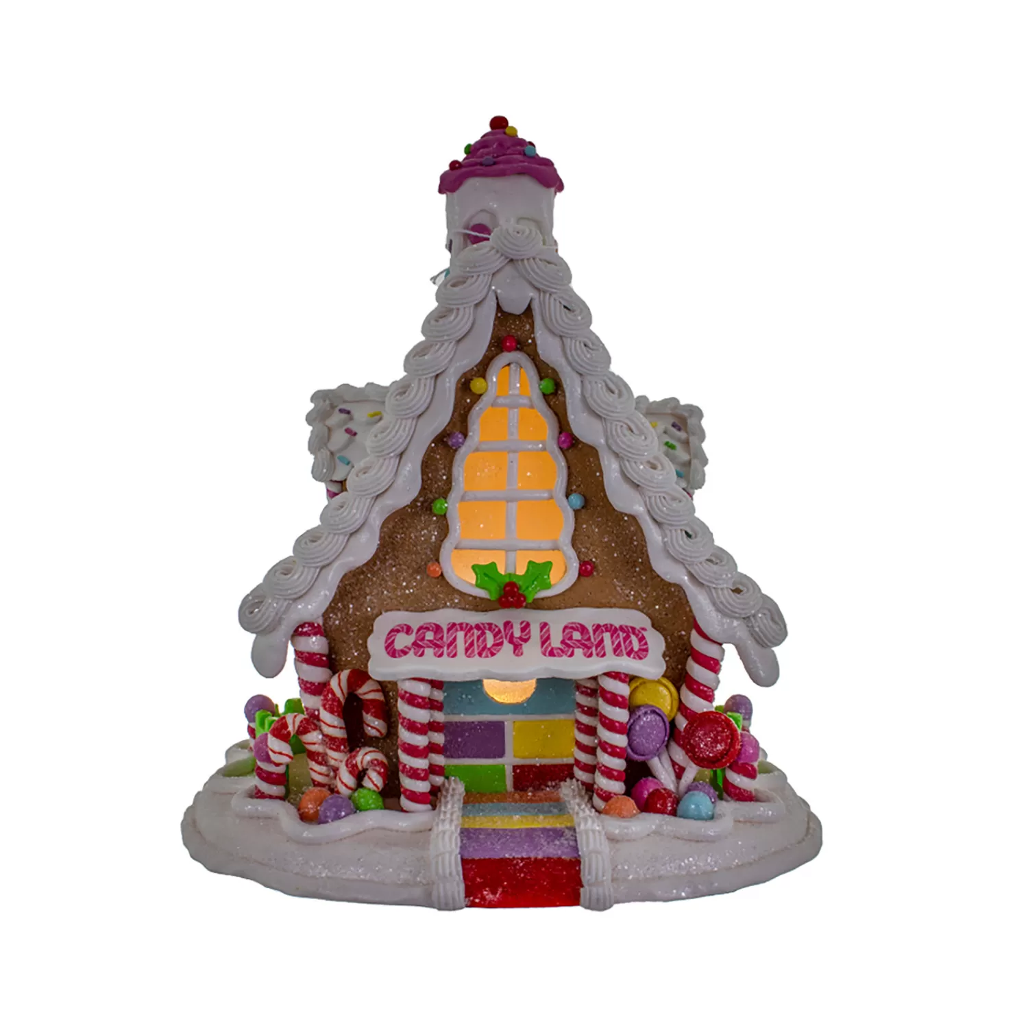 The Jolly Christmas Shop Houses And Accessories·Christmas Houses | Figures | Kurt Adler 11" Battery Operated Light-Up Candyland Gingerbread House CN9231