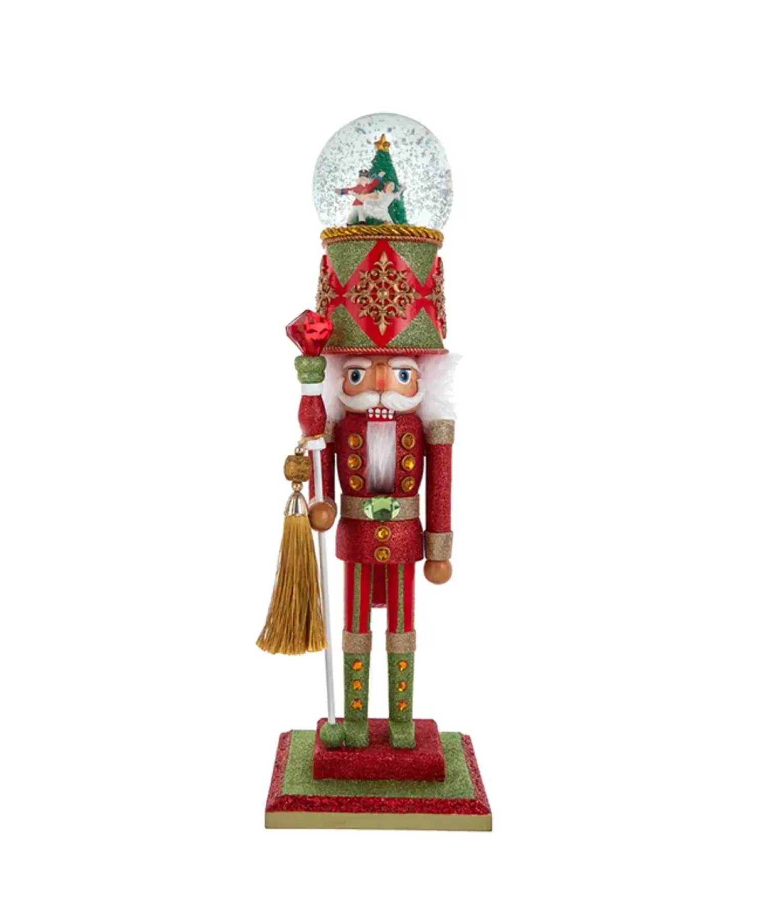 The Jolly Christmas Shop Christmas Traditions | Nutcracker Decorations | Kurt Adler 20" Hollywood Nutcrackers Dance Of The Sugar Plum Fairy Musical Water Globe Hat Nutcracker HA0725