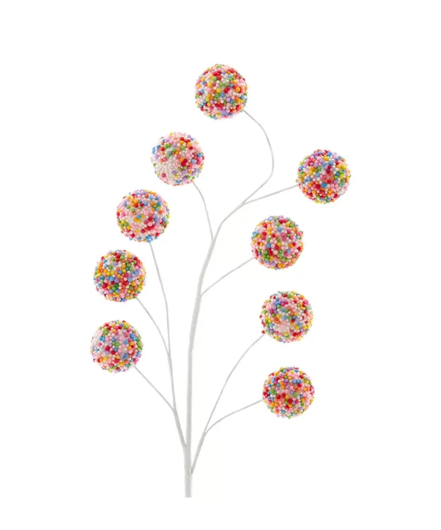 The Jolly Christmas Shop Candy Land | The Candy Shop | Kurt Adler 25.5" Confetti Sprinkles Glittered Ball Christmas Tree Spray C9582