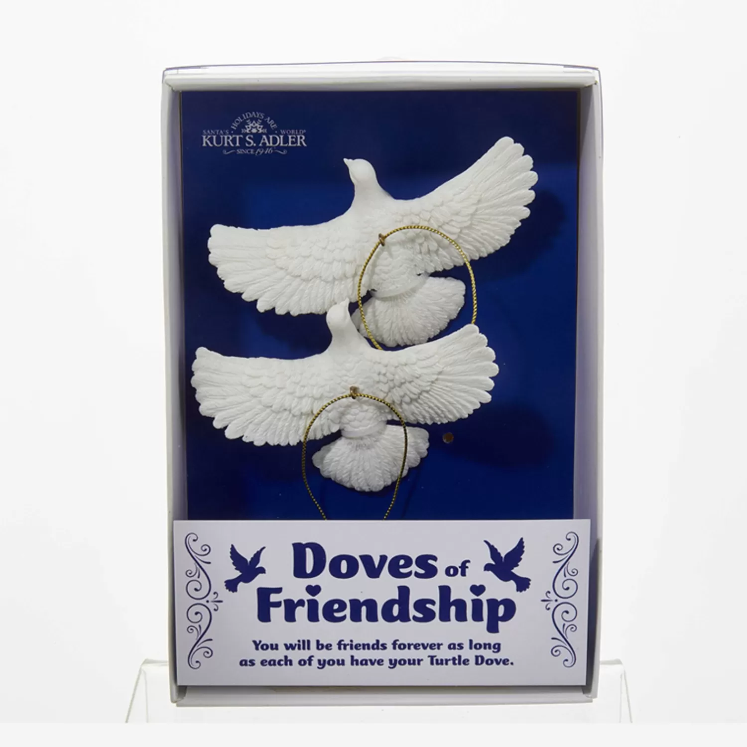 The Jolly Christmas Shop Animals·Birds | Storybook And Legends | Kurt Adler 4.5" Friendship Dove Christmas Ornaments Set Of 2 C6699