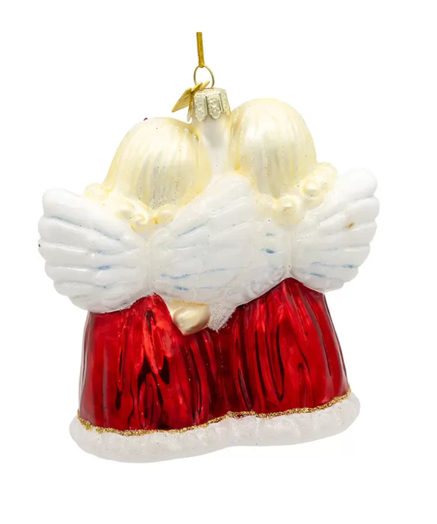 The Jolly Christmas Shop Vintage Reincarnated | Vintage Farm House | Kurt Adler 4" Noble Gems Angels With Gifts Glass Christmas Ornaments NBX0089