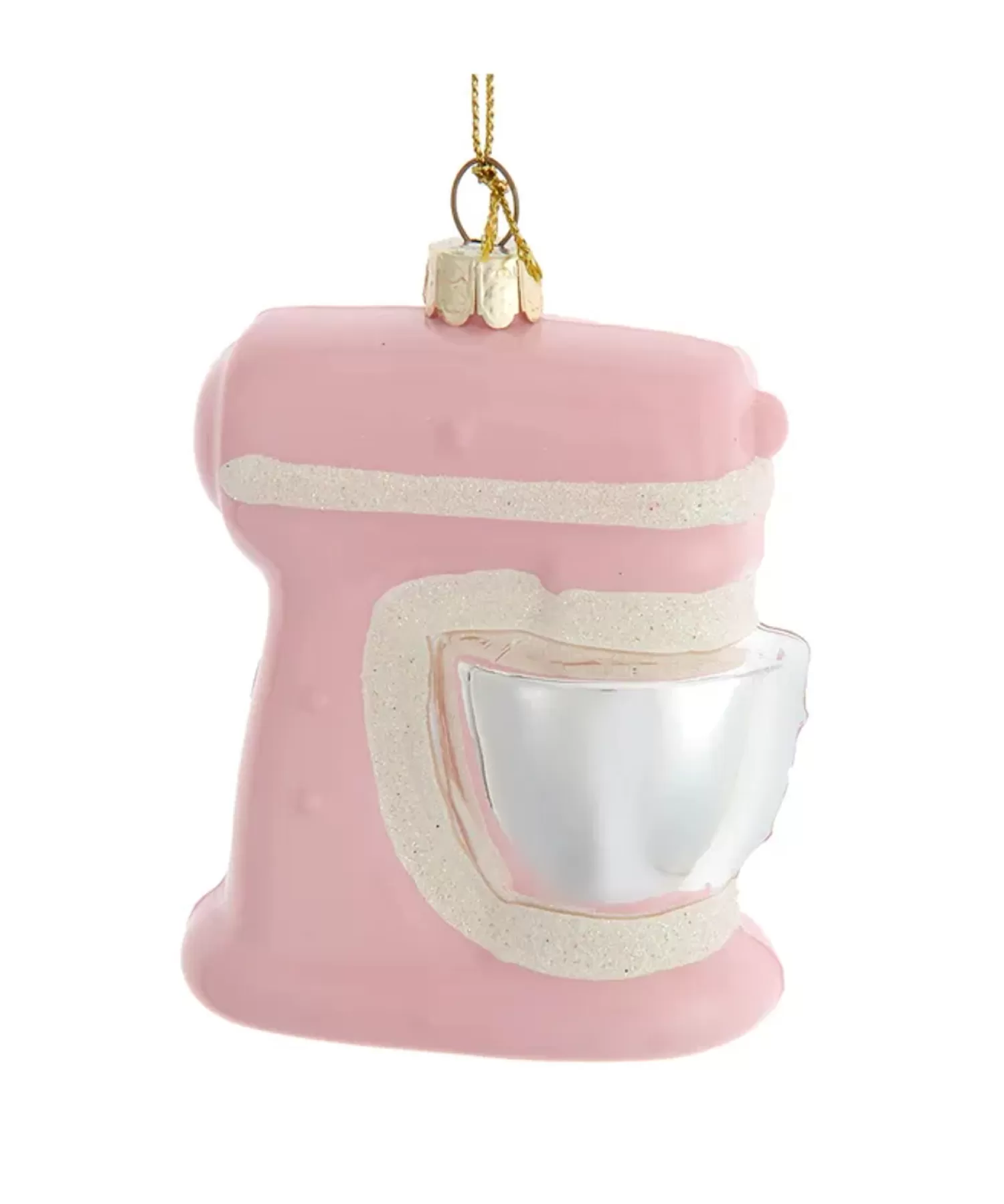 The Jolly Christmas Shop Jingle And Cocoa | Candy Land | Kurt Adler 4" Pink Electric Stand Kitchen Mixer Glass Christmas Ornament H7108