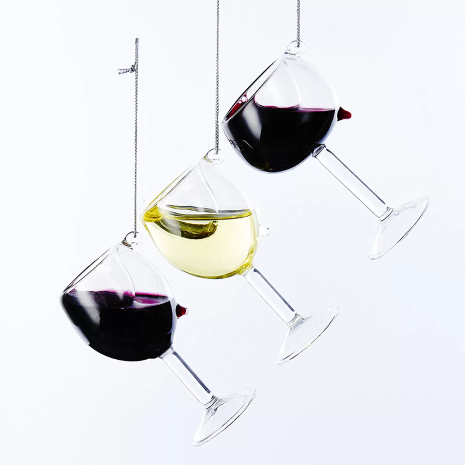 The Jolly Christmas Shop Holiday Cheers | Candy And Food | Kurt Adler 4" Realistic Wine Glass Christmas Ornament D2991
