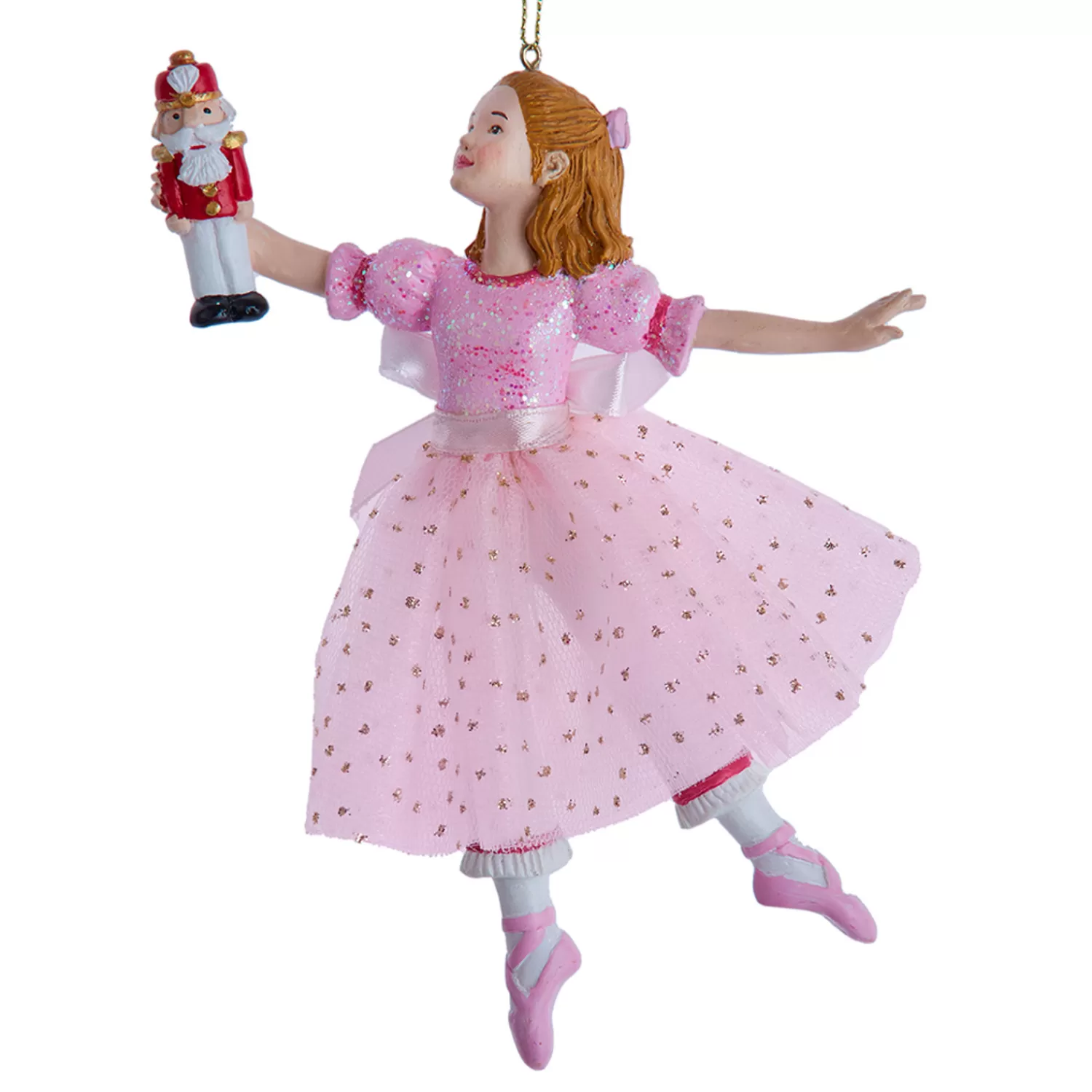 The Jolly Christmas Shop Nutcracker Ornaments | Children's Ornaments | Kurt Adler 6.75" Pink Clara Ballerina Christmas Ornament E0848