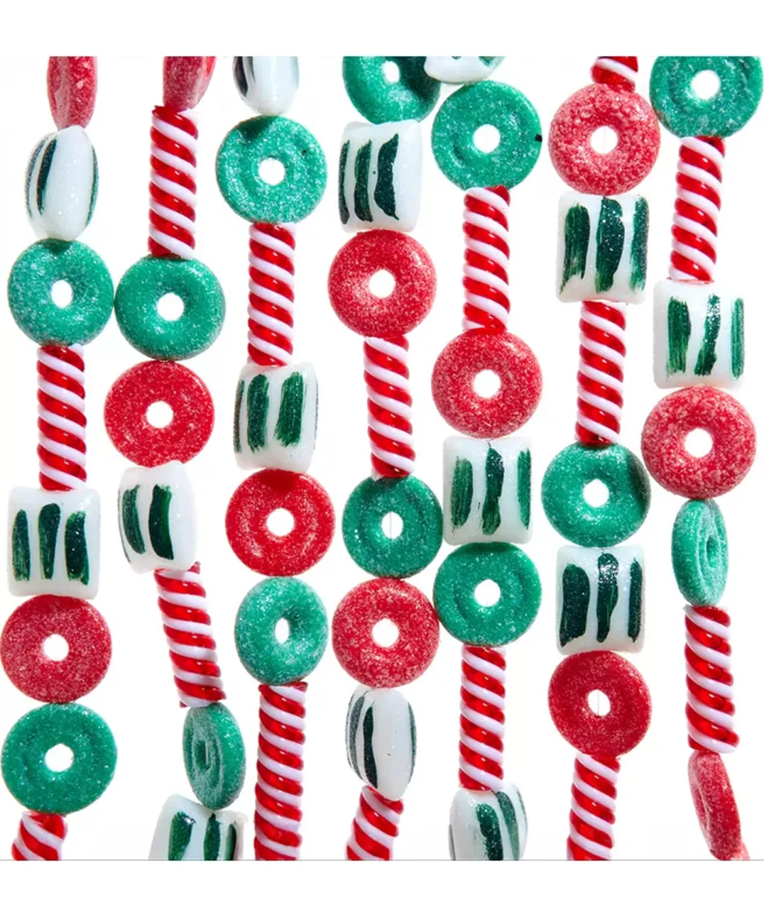 The Jolly Christmas Shop Candy Land | Tinsel Town | Kurt Adler 6' Red And Green Peppermint Candy Christmas Tree Garland D4574