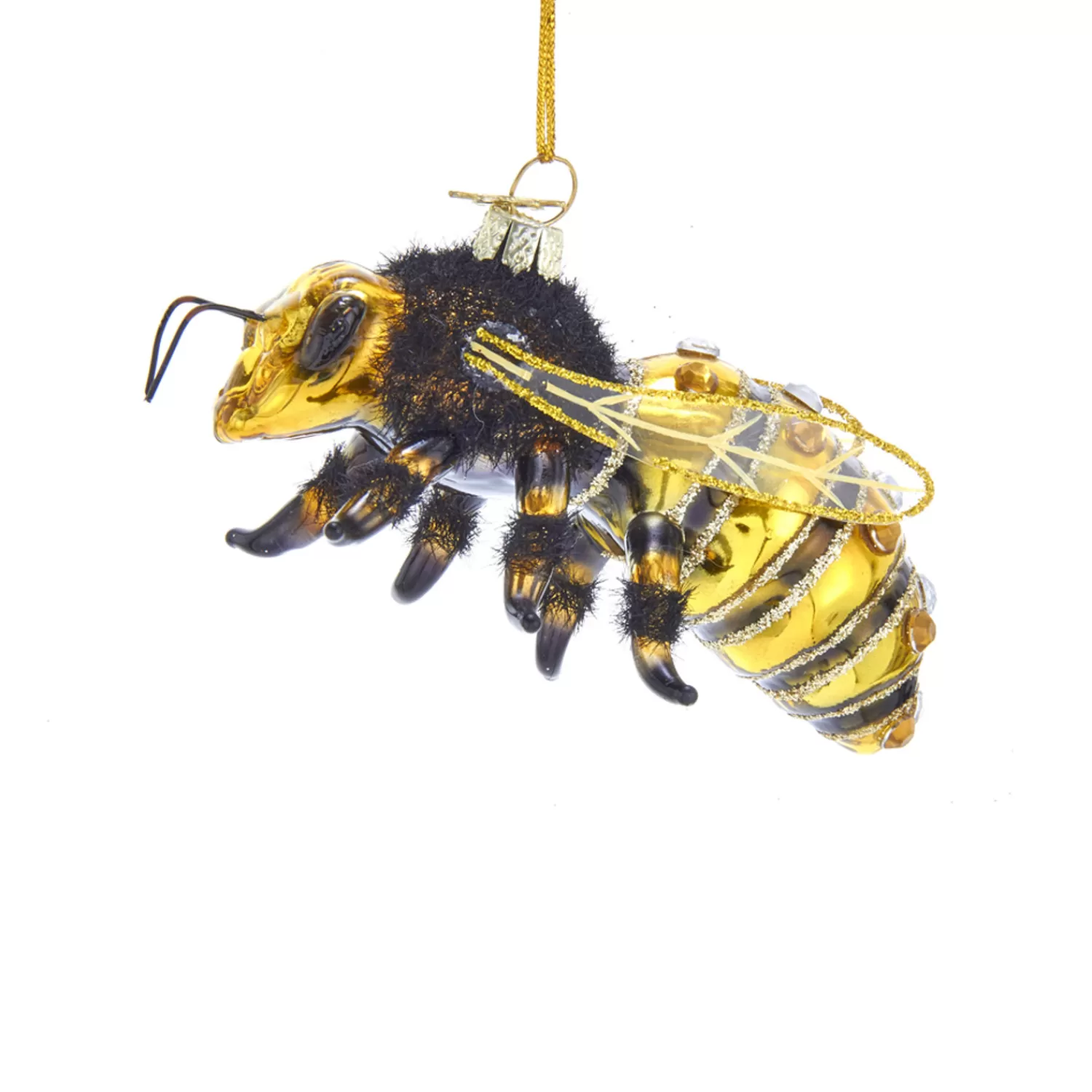 The Jolly Christmas Shop Hipster Tree | Animals·Wildlife | Kurt Adler Noble Gems 3.75" Honey Bee Glass Christmas Ornament NB1455